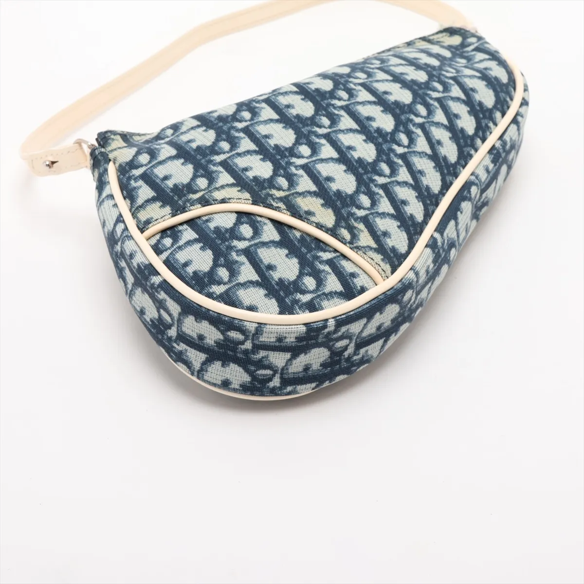 Trotter Saddle Bag PVC x Leather Handbag Navy — view 4