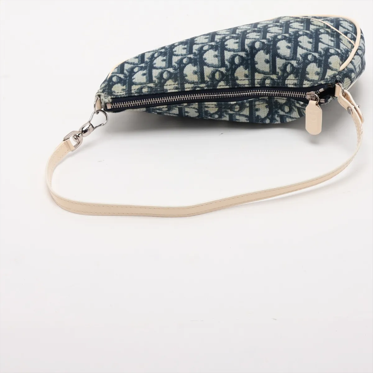 Trotter Saddle Bag PVC x Leather Handbag Navy — view 5