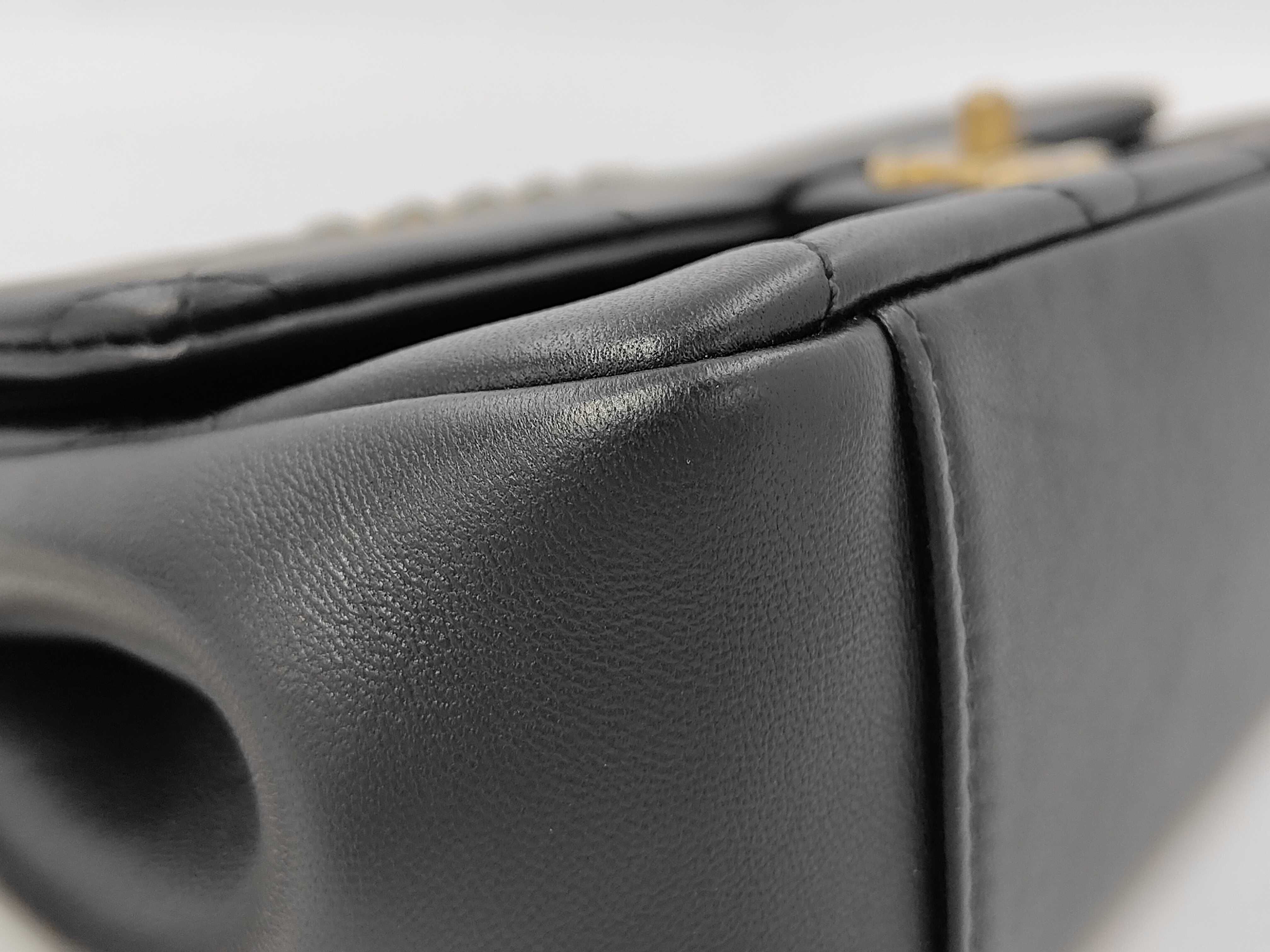 Hand CF Chain Bag Black Gold Button Shoulder Bag — view 6