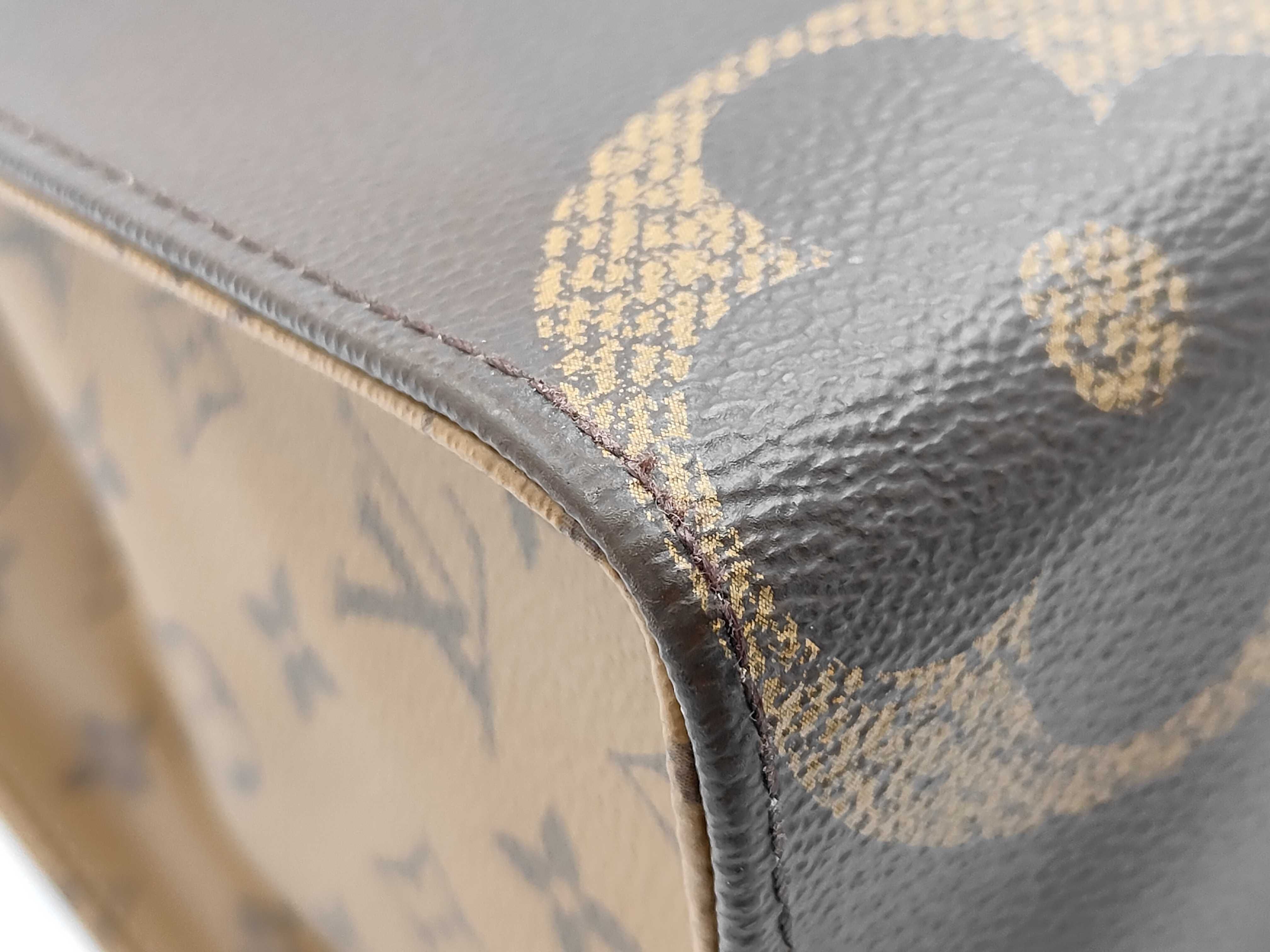 OnTheGo M size Monogram Coated Canvas Tote Bag Shoulder & Handbag — view 7
