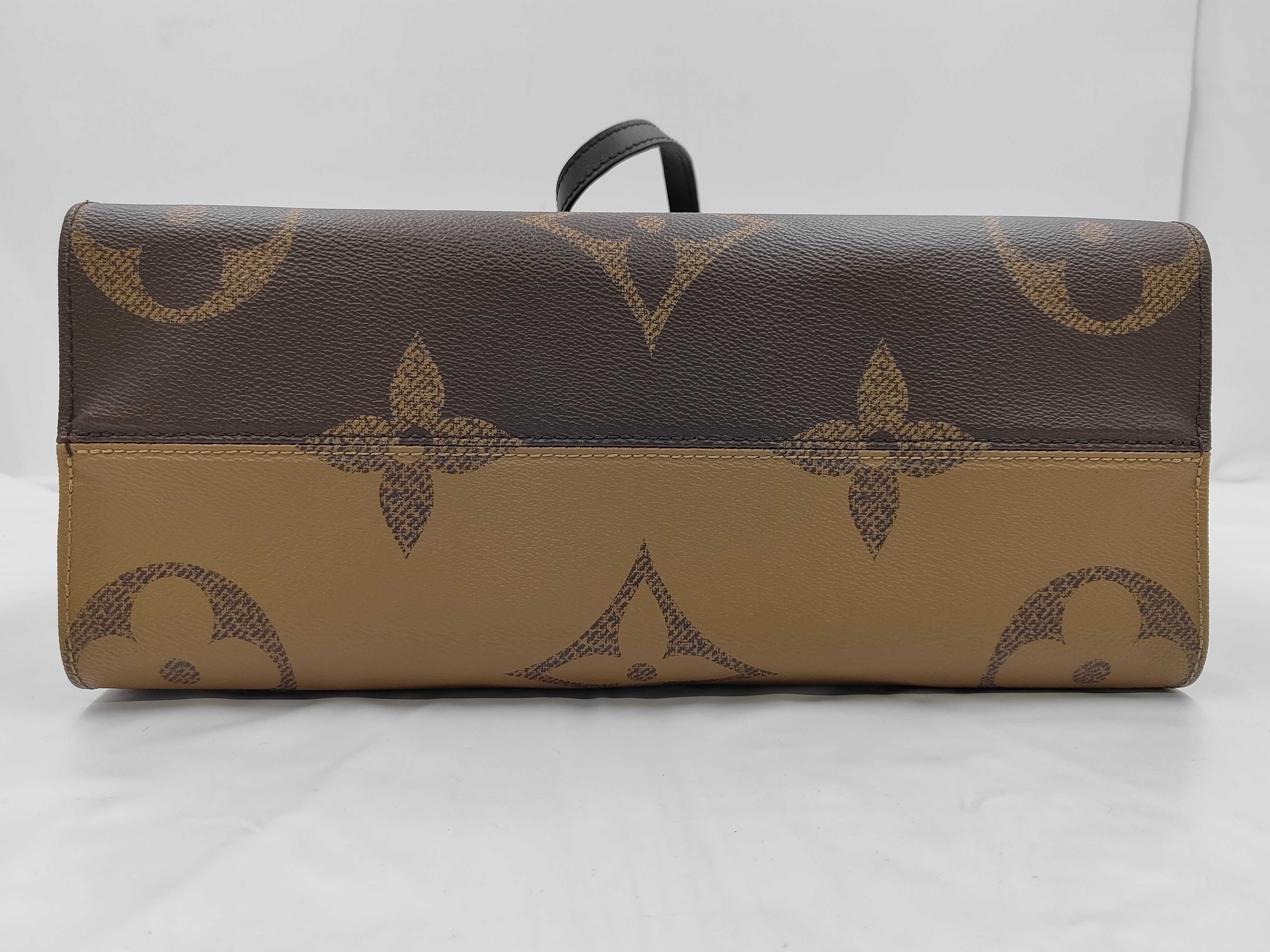OnTheGo M size Monogram Coated Canvas Tote Bag Shoulder & Handbag — view 8
