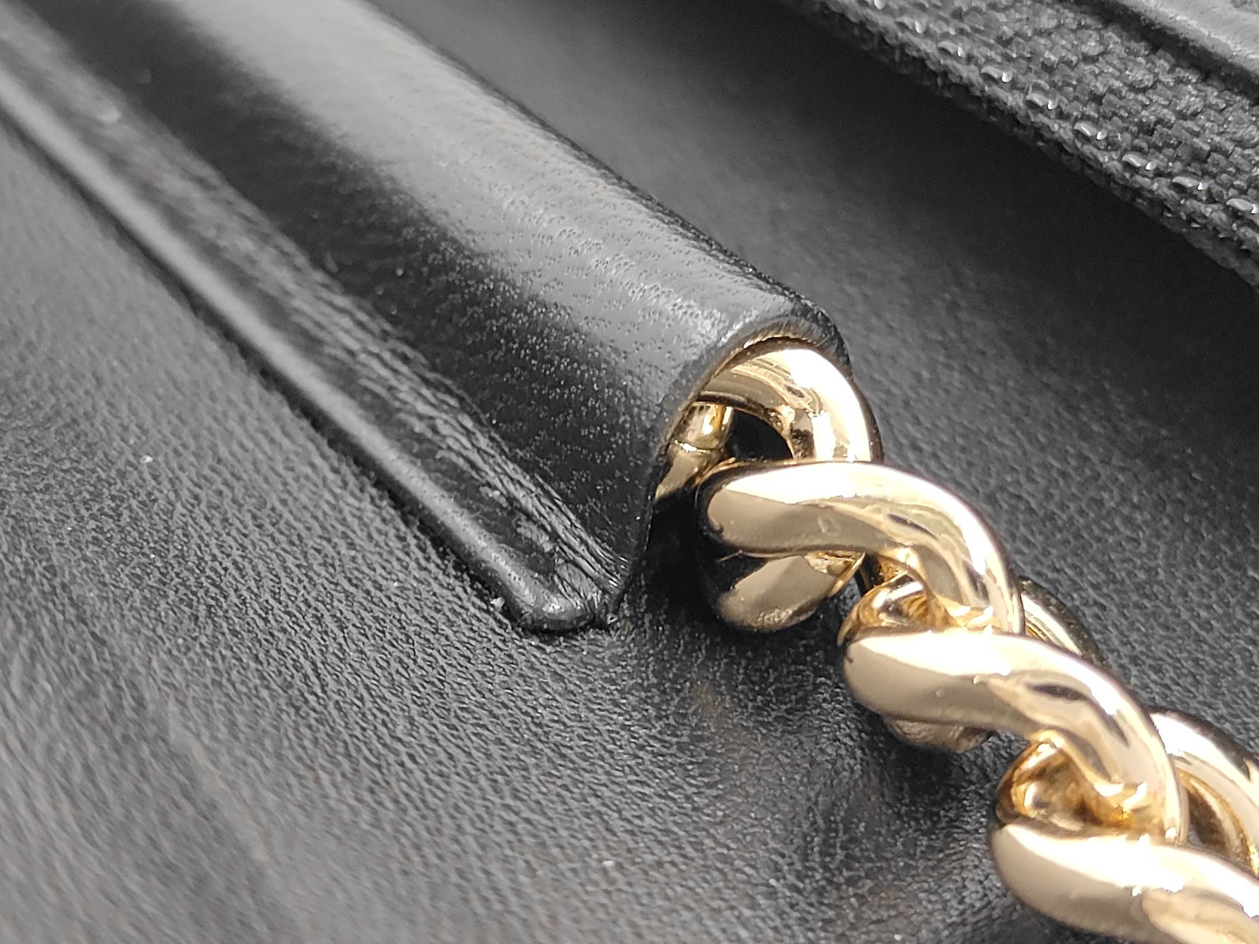Boy Chanel Chain Shoulder Bag, Black Lambskin, Gold Hardware, Matelassé Bag — view 6