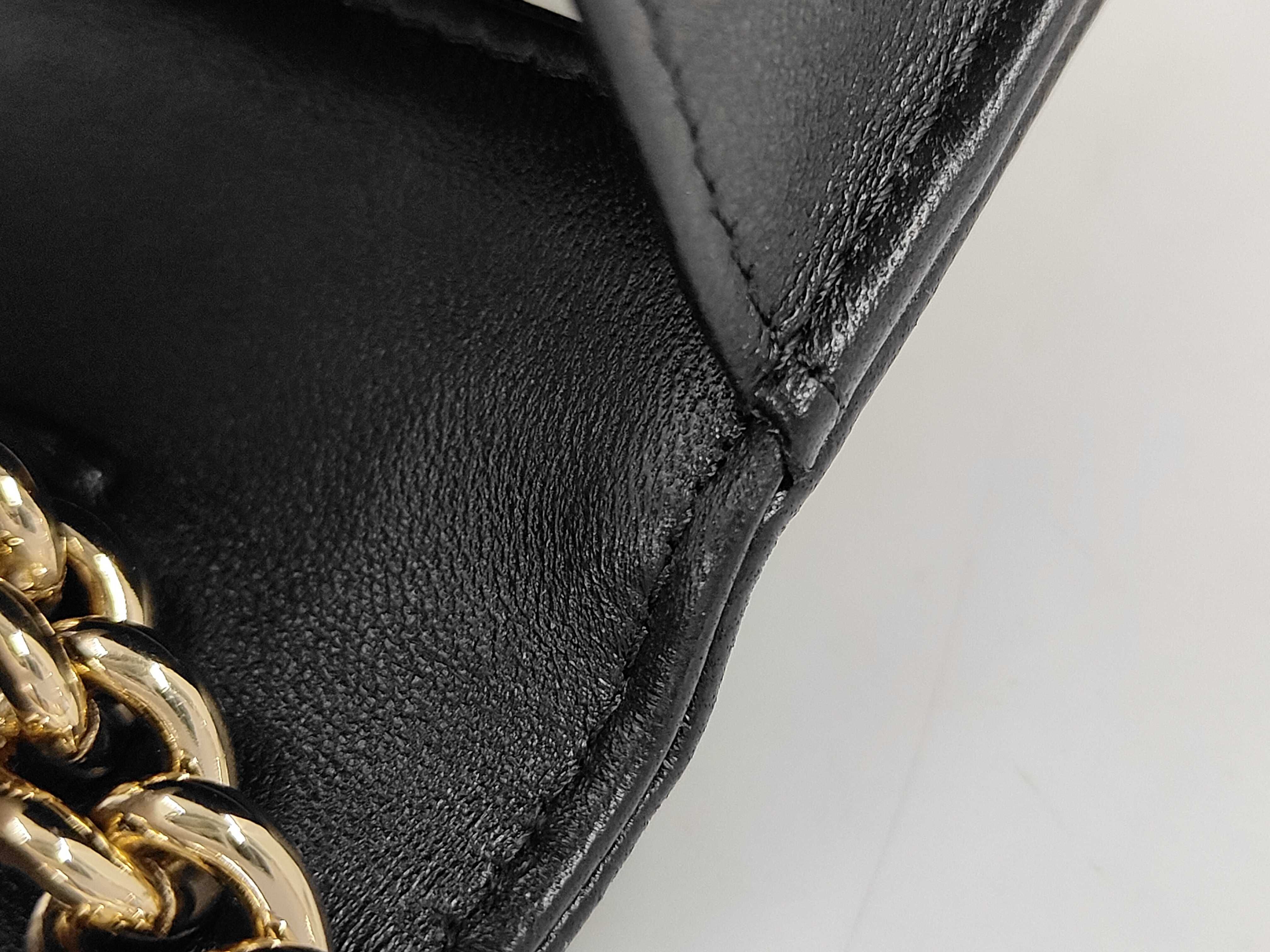 Boy Chanel Chain Shoulder Bag, Black Lambskin, Gold Hardware, Matelassé Bag — view 10