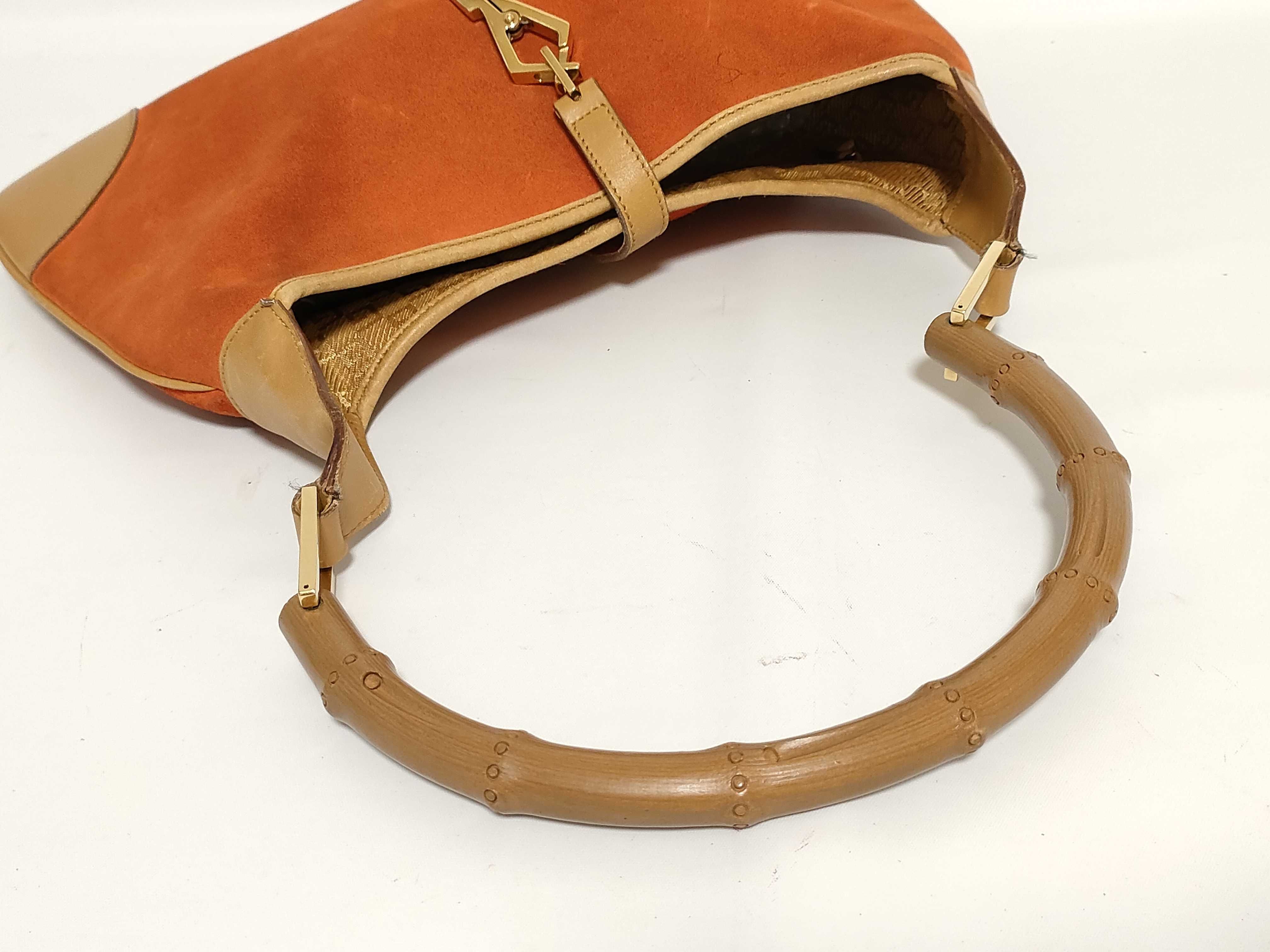 Bamboo Jackie Suede x Leather Handbag 001・4060・002058 Shoulder Bag — view 3