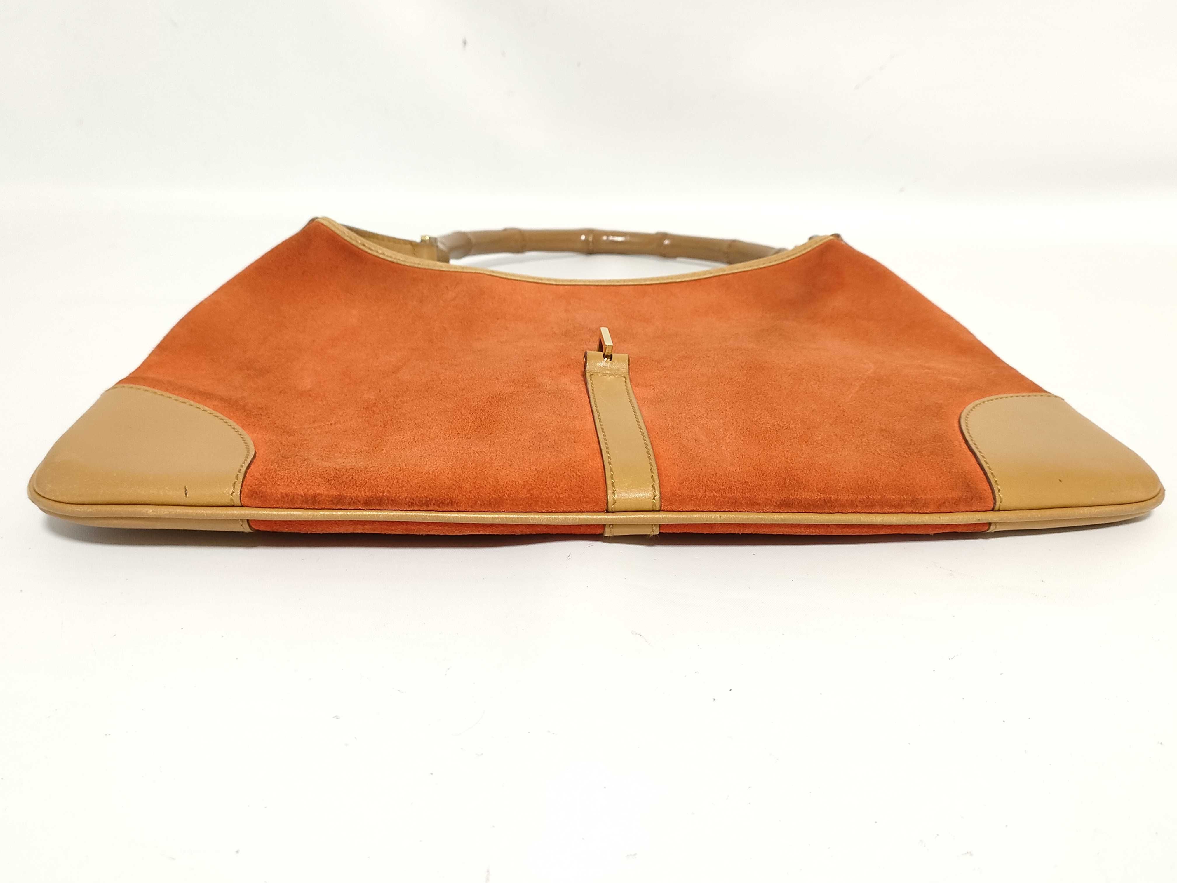 Bamboo Jackie Suede x Leather Handbag 001・4060・002058 Shoulder Bag — view 8