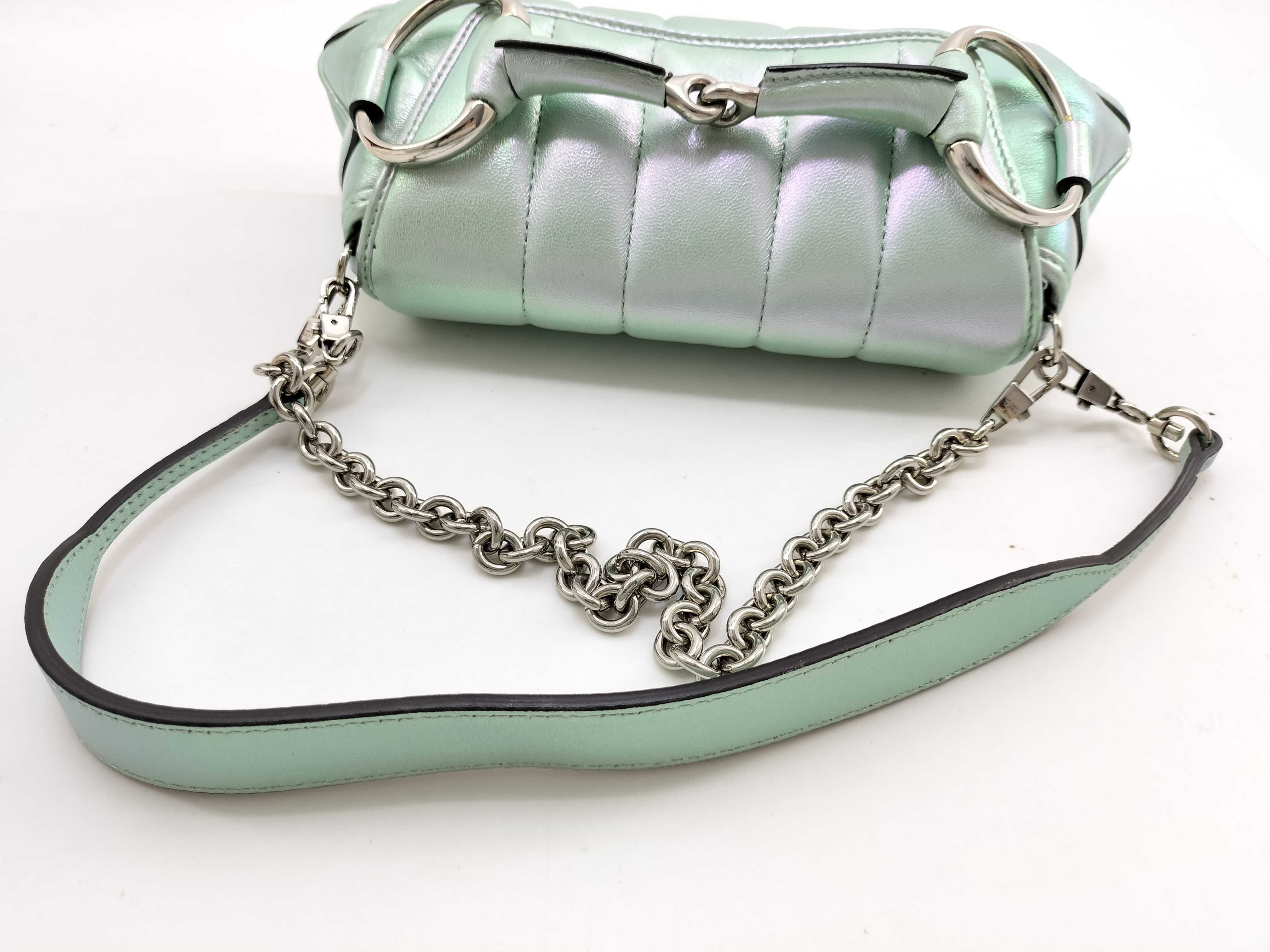 Unused Horsebit Chain Shoulder Bag in Aurora — view 8