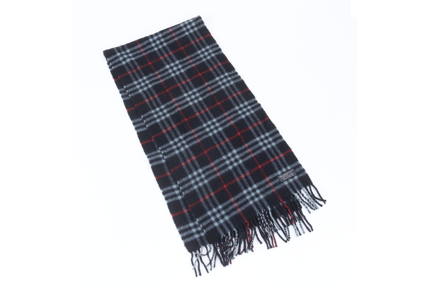 Tag attached, 100% cashmere, Nova Check pattern scarf.