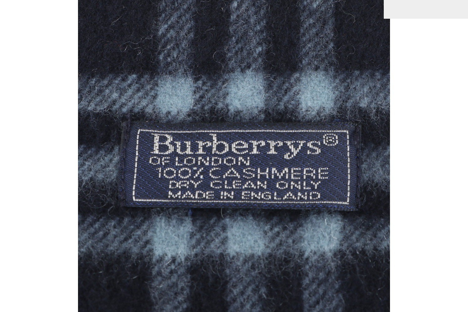 Tag attached, 100% cashmere, Nova Check pattern scarf. — view 3