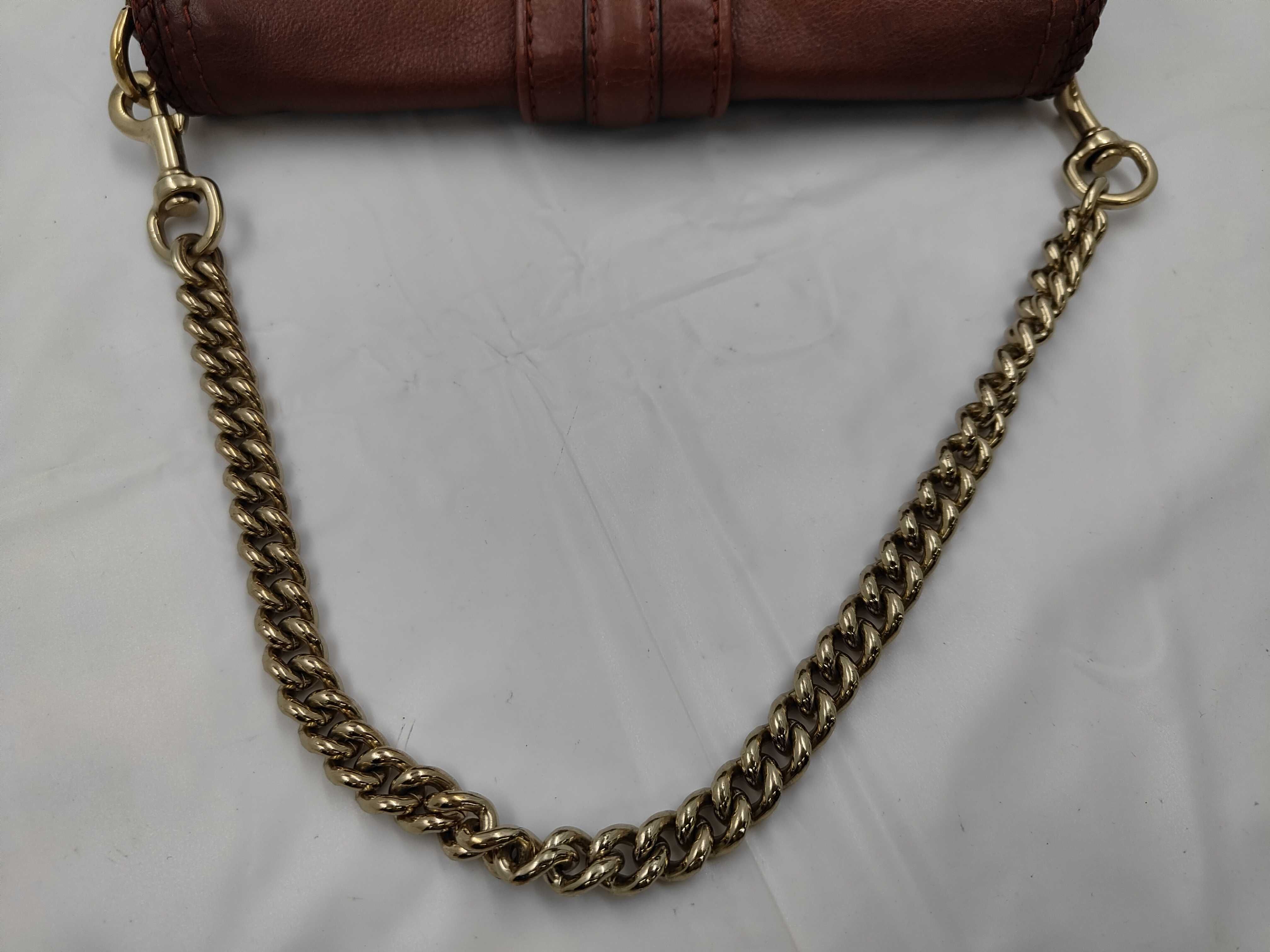 GG Burgundy Canvas GG Monogram Tassel Chain Shoulder Bag — view 3