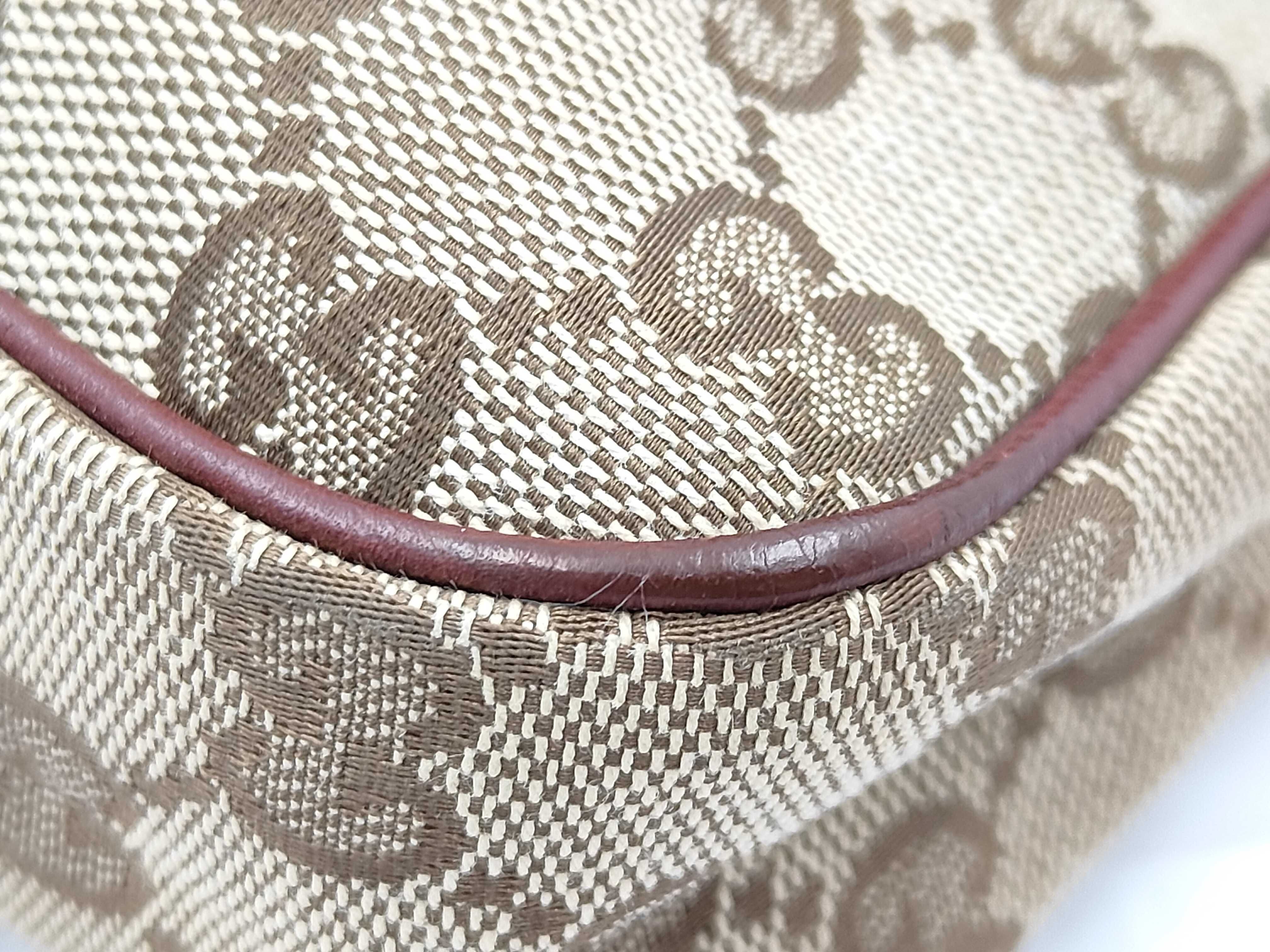 GG Burgundy Canvas GG Monogram Tassel Chain Shoulder Bag — view 5