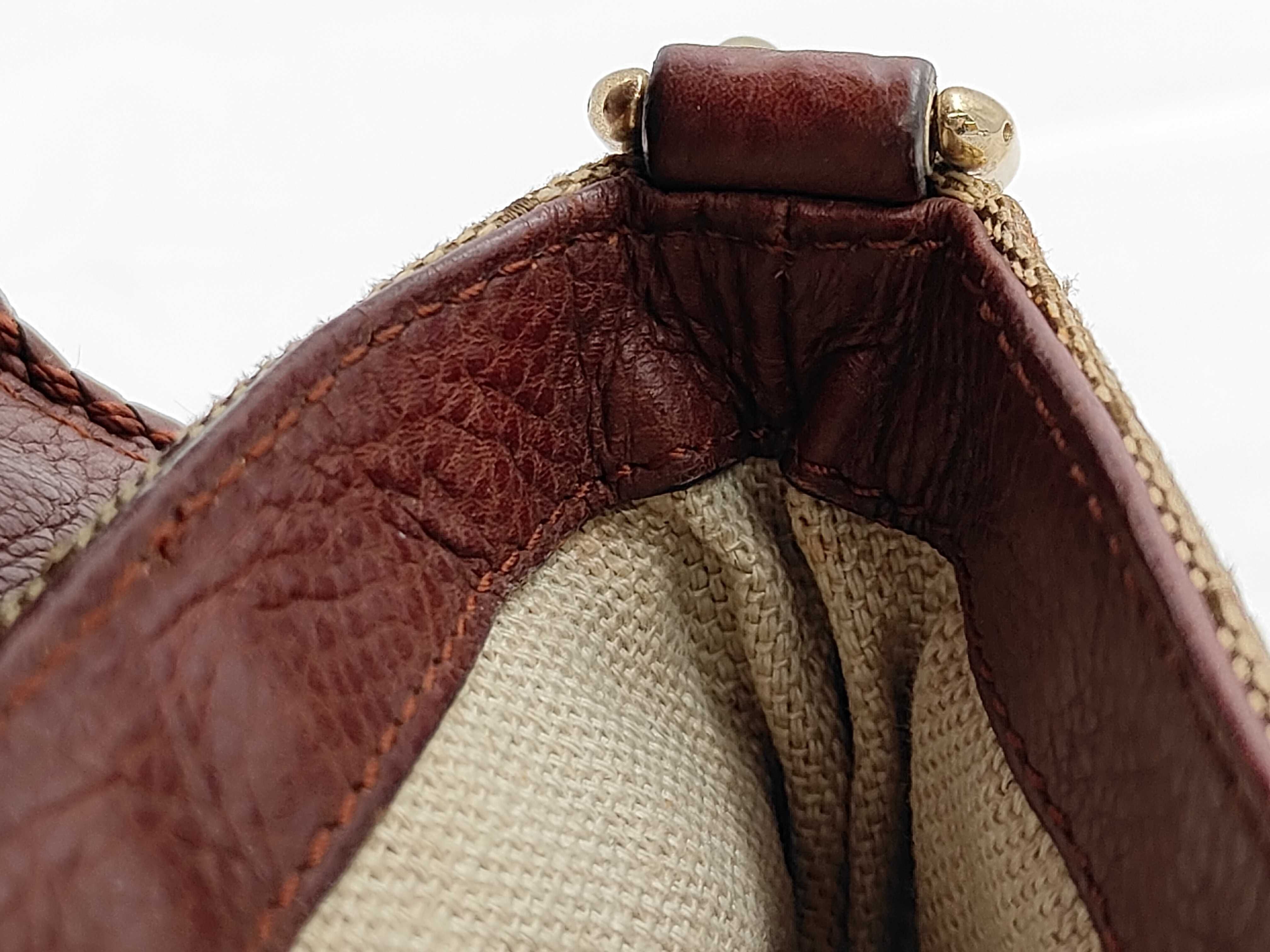 GG Burgundy Canvas GG Monogram Tassel Chain Shoulder Bag — view 8