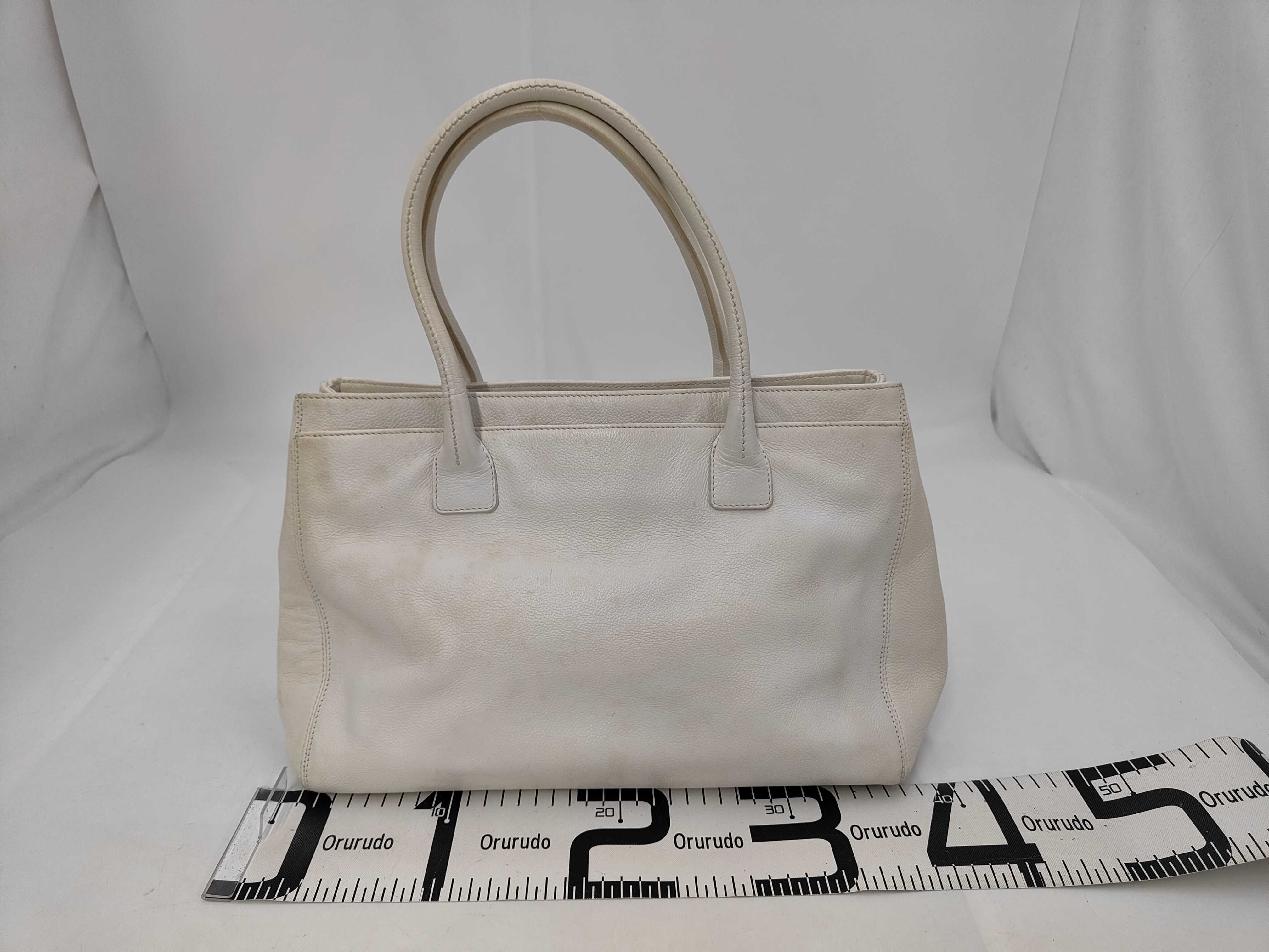 Executive Tote Leather, White, Series 10s, Tote Bag with Pouch — view 2