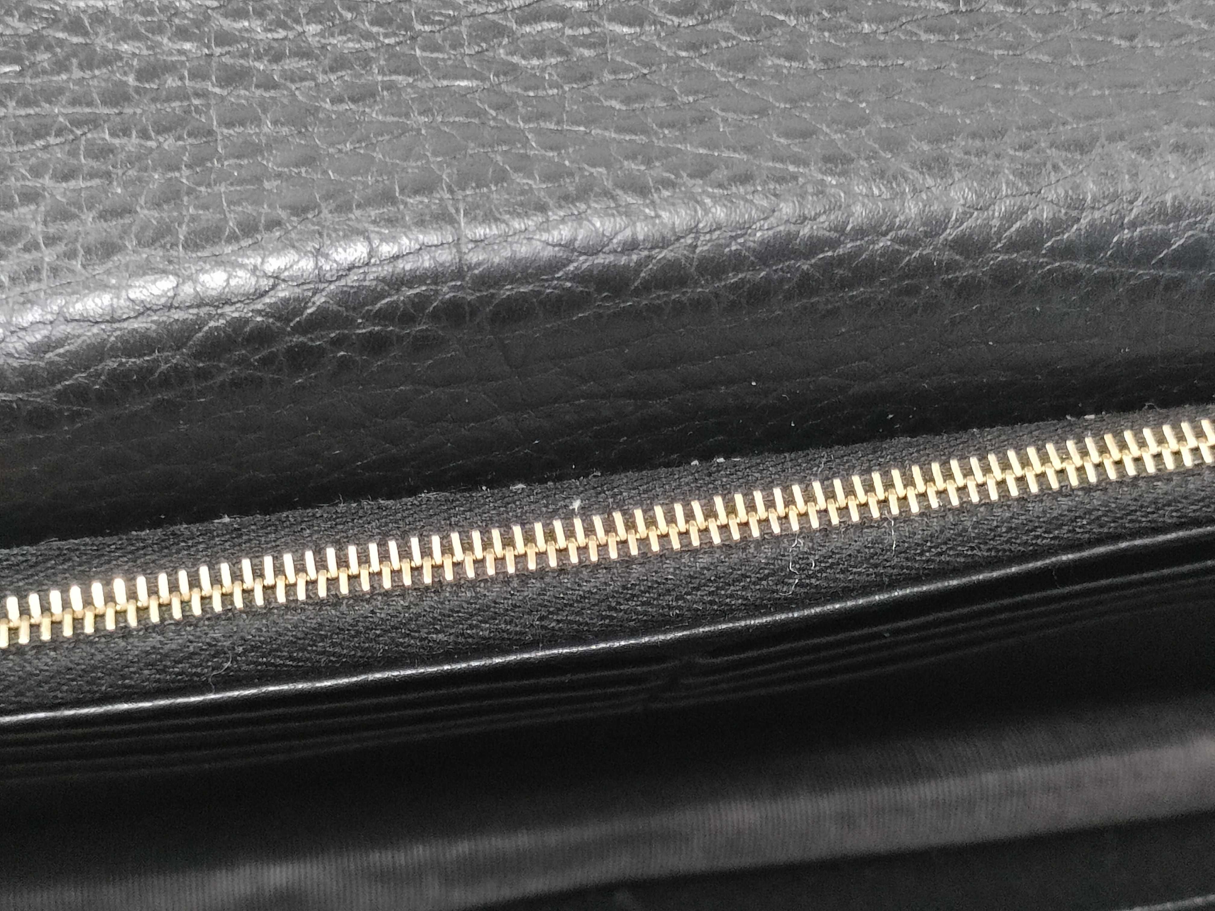 Interlocking G Leather Chain Wallet Black 615523 Outlet Shoulder Bag — view 11