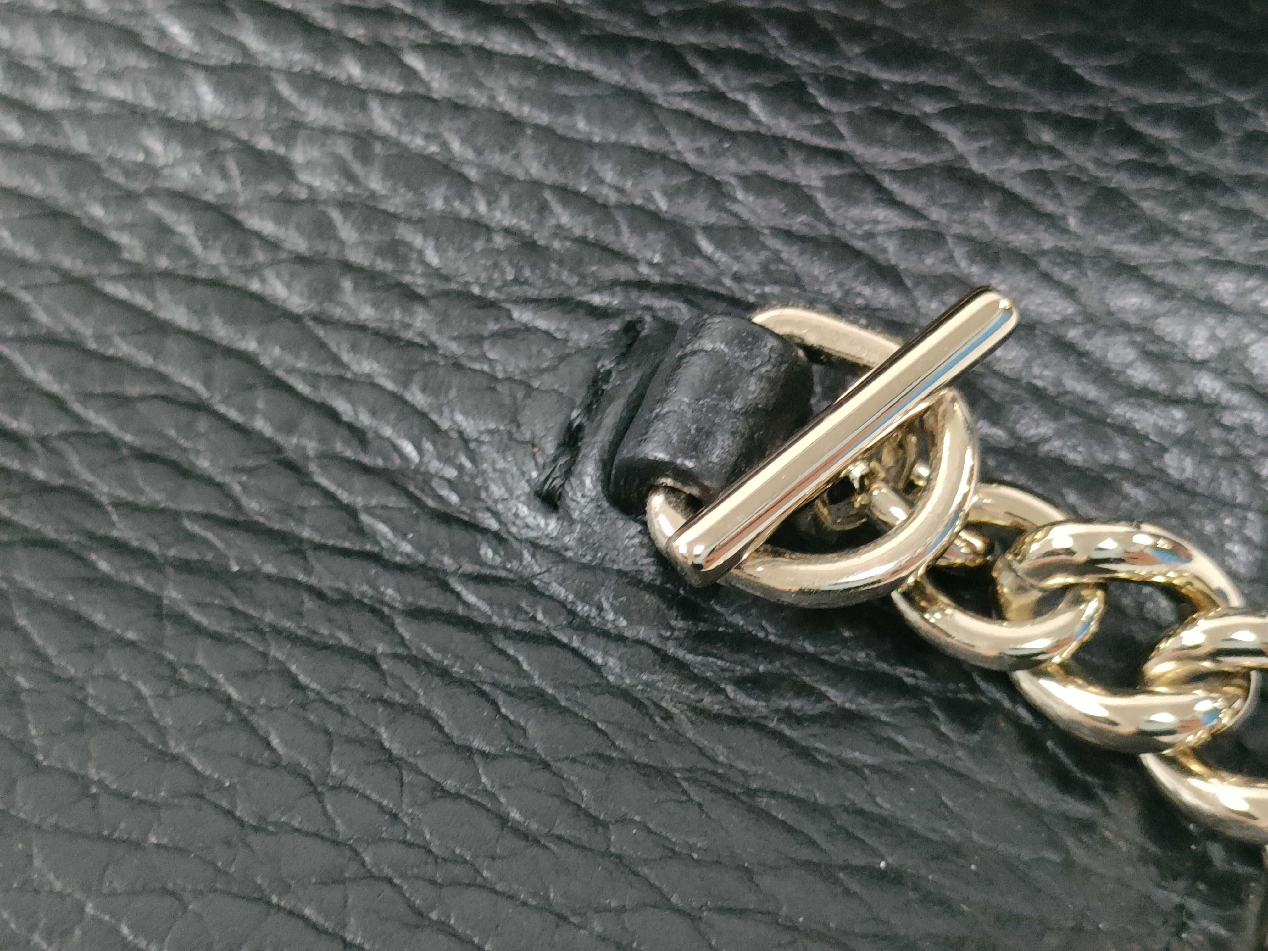 Interlocking G Leather Chain Wallet Black 615523 Outlet Shoulder Bag — view 9