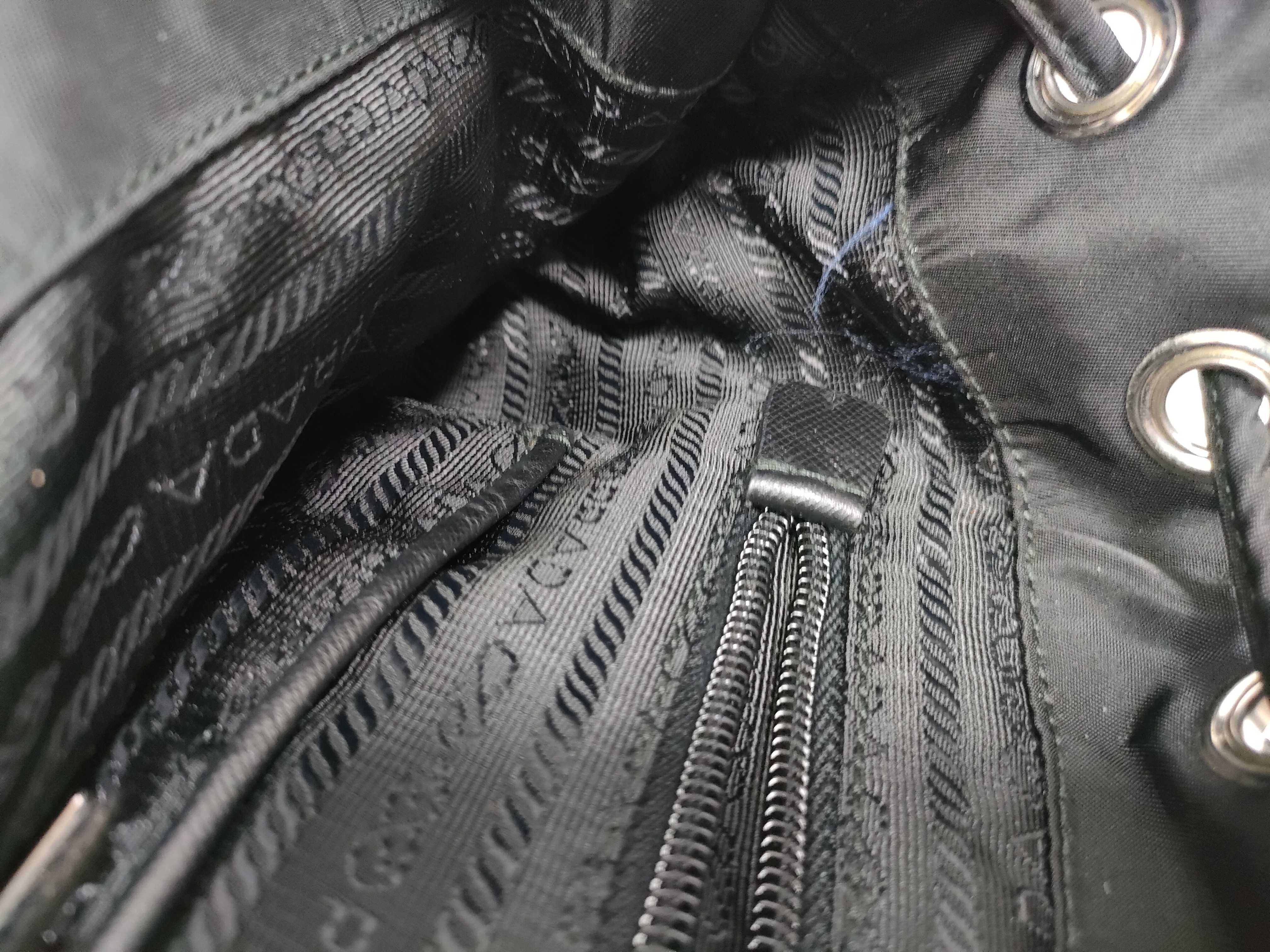ID- Tessuto Nylon & Leather Backpack Black 1BZ67 Backpack — view 13