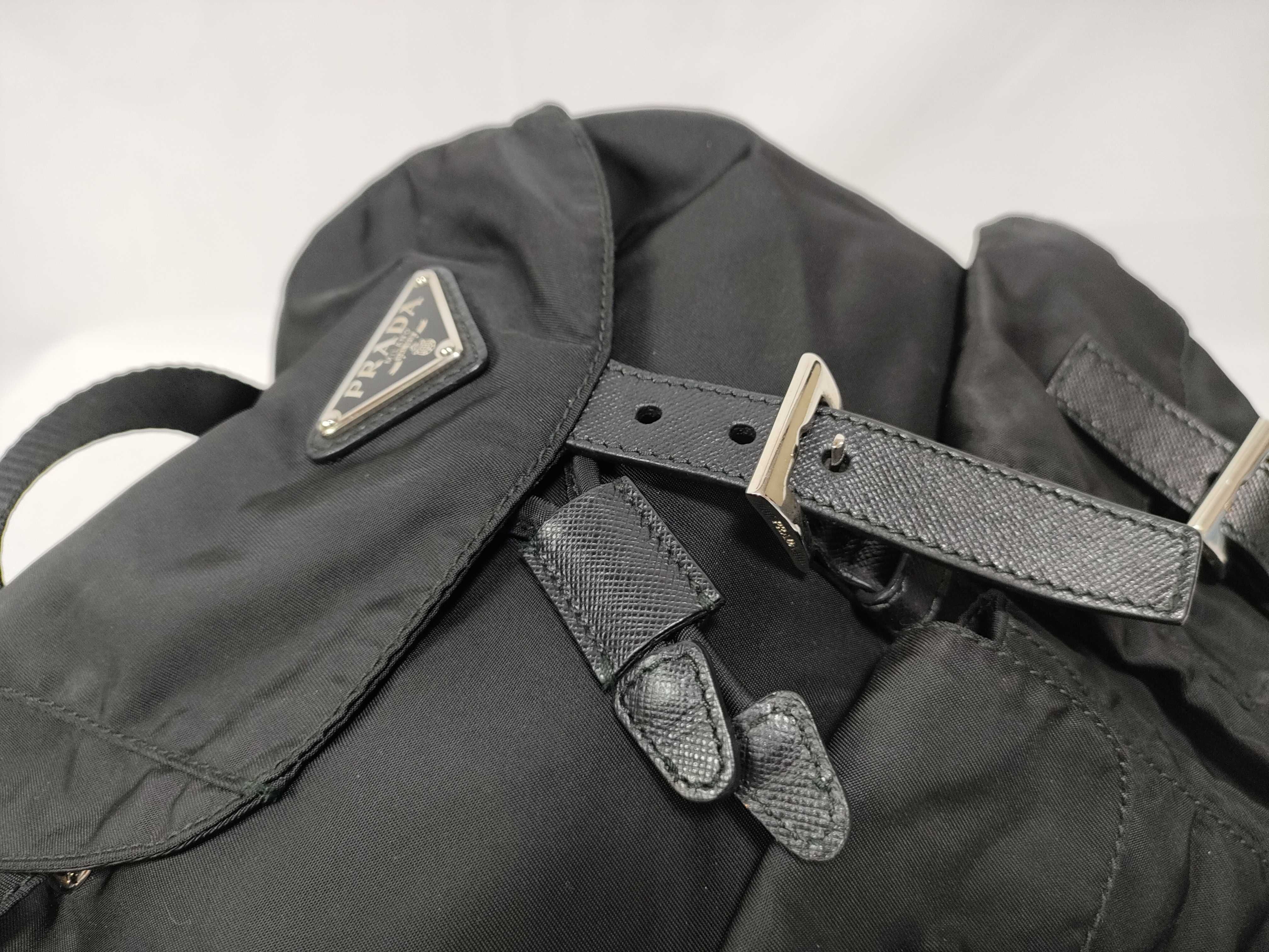 ID- Tessuto Nylon & Leather Backpack Black 1BZ67 Backpack — view 10
