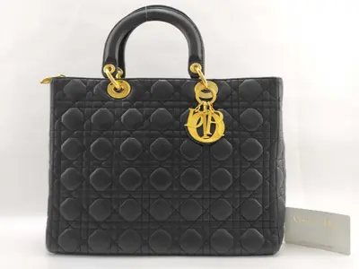Lady Dior Large Cannage Lambskin Handbag