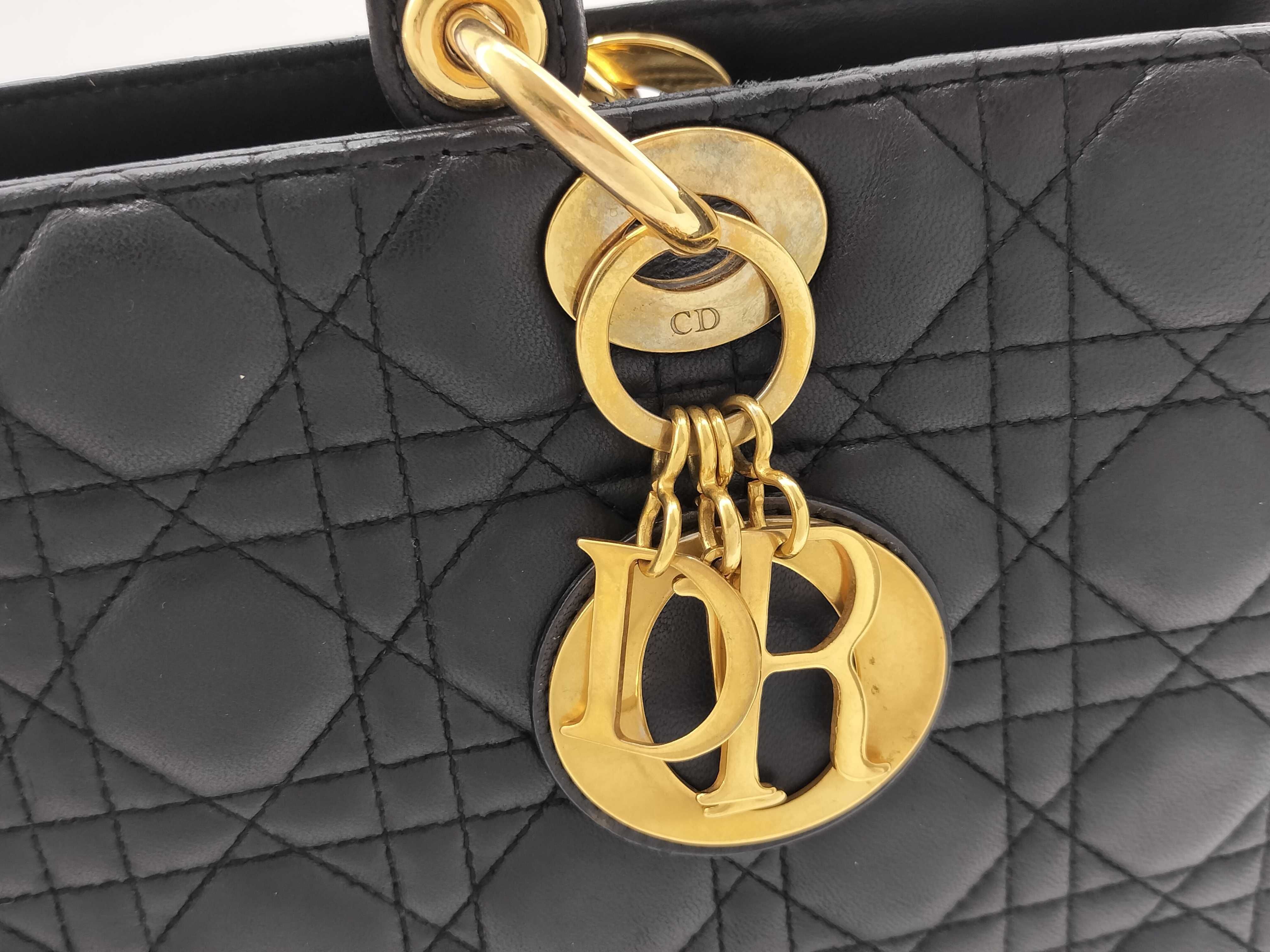 Lady Dior Large Cannage Lambskin Handbag — view 10