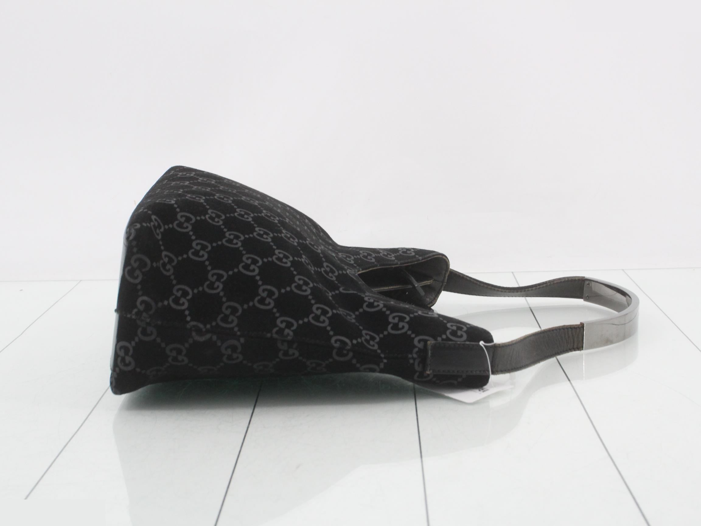 Suede silver plated shoulder bag — view 3