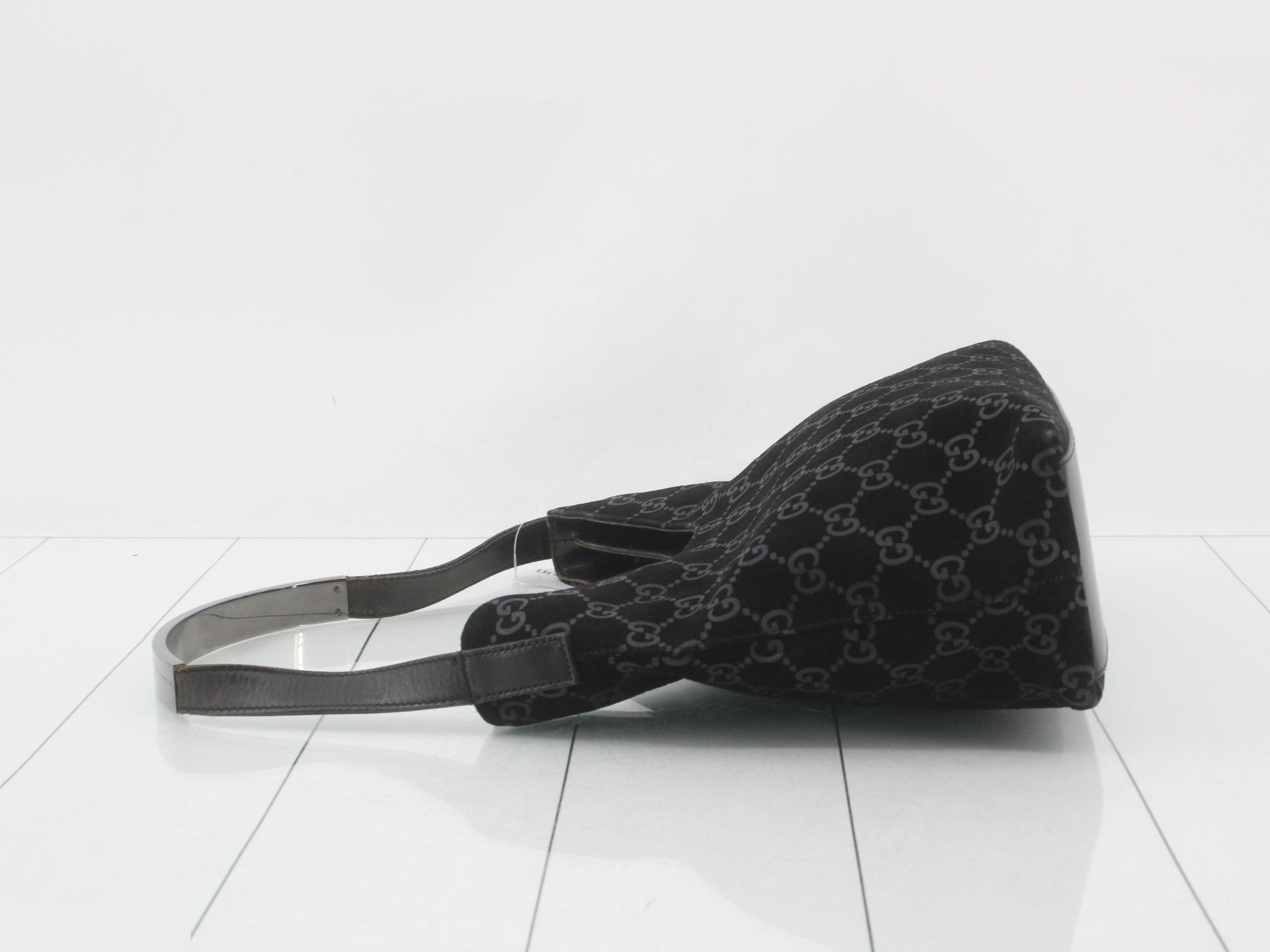 Suede silver plated shoulder bag — view 4