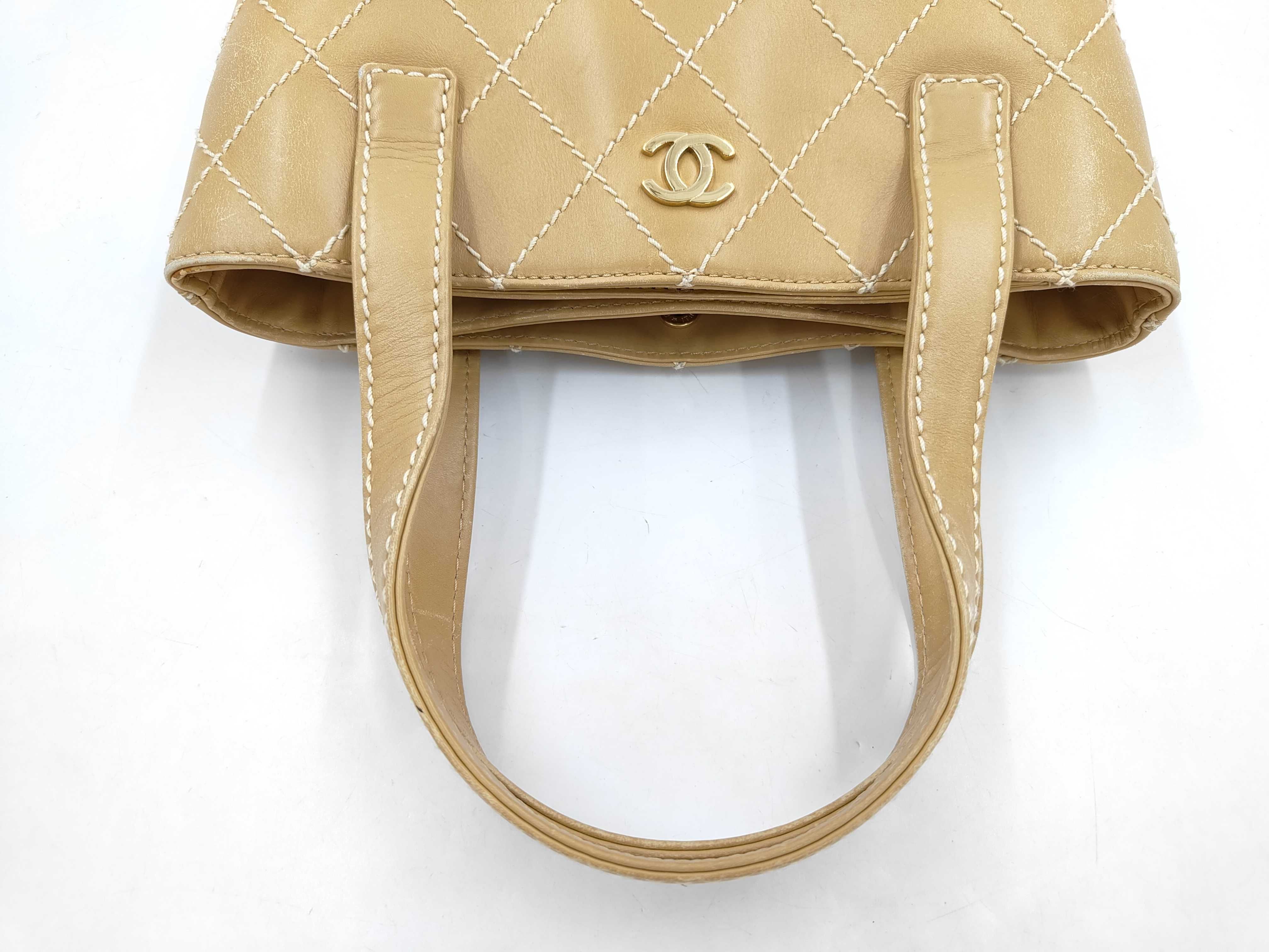 Wild Stitch Lambskin Tote Bag, Beige, Gold Hardware, Series 7, 7425639 (Tote Bag) — view 5