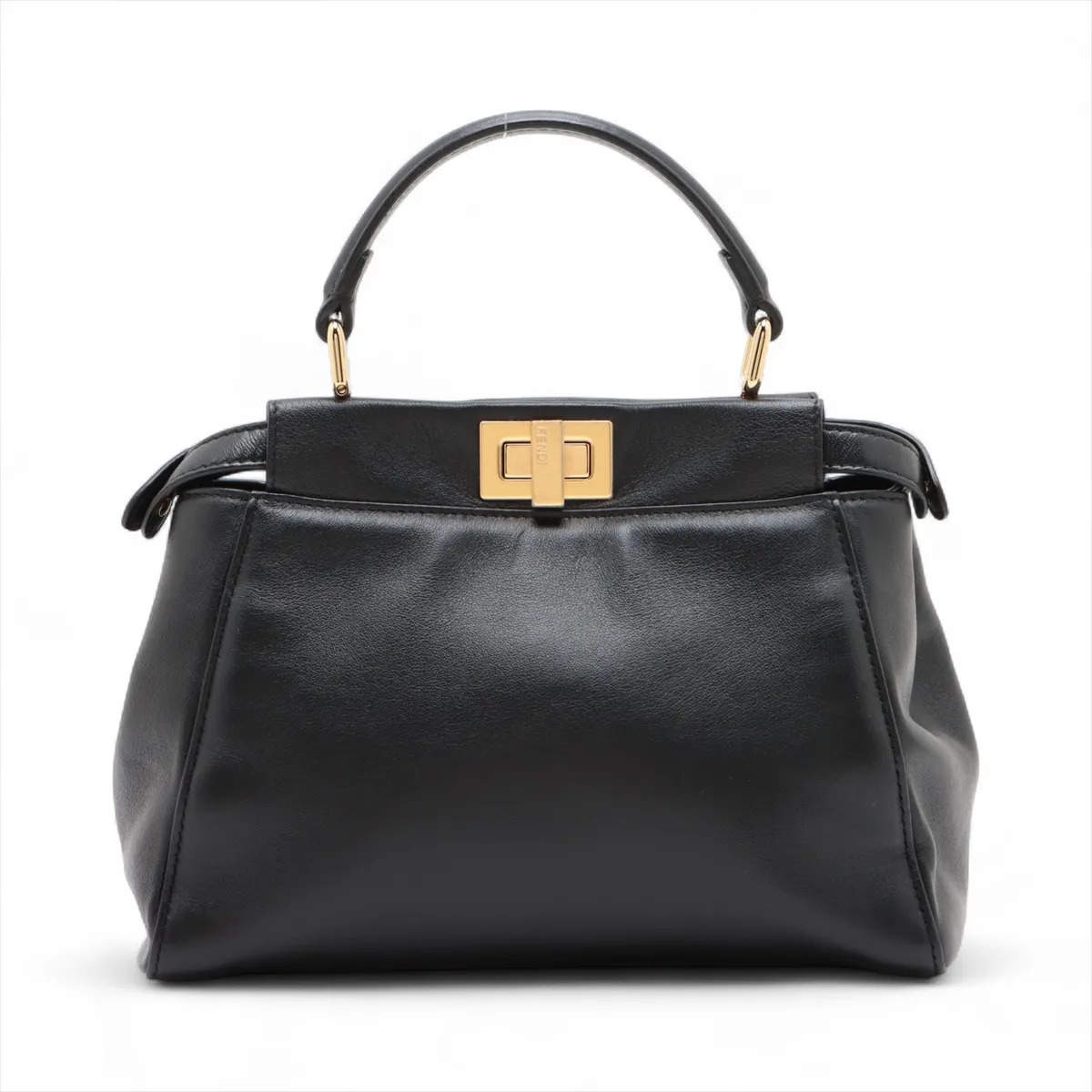 Mini Peekaboo Leather 2WAY Handbag Black 8BN244 — view 2