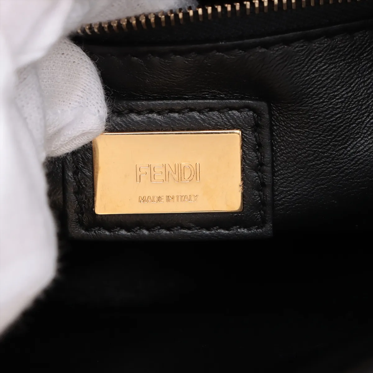 Mini Peekaboo Leather 2WAY Handbag Black 8BN244 — view 12