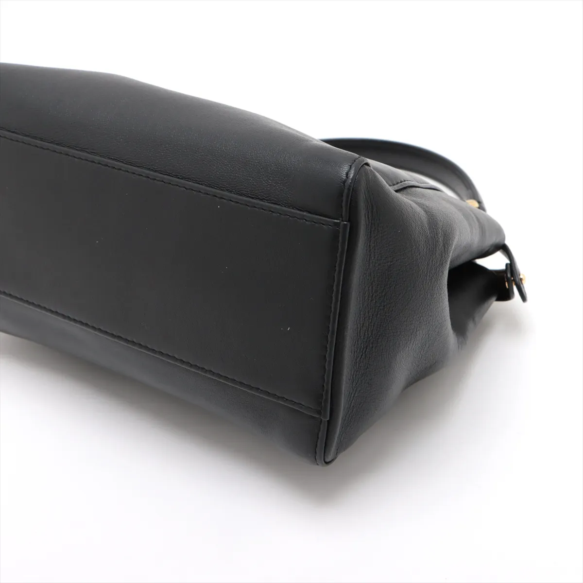 Mini Peekaboo Leather 2WAY Handbag Black 8BN244 — view 3