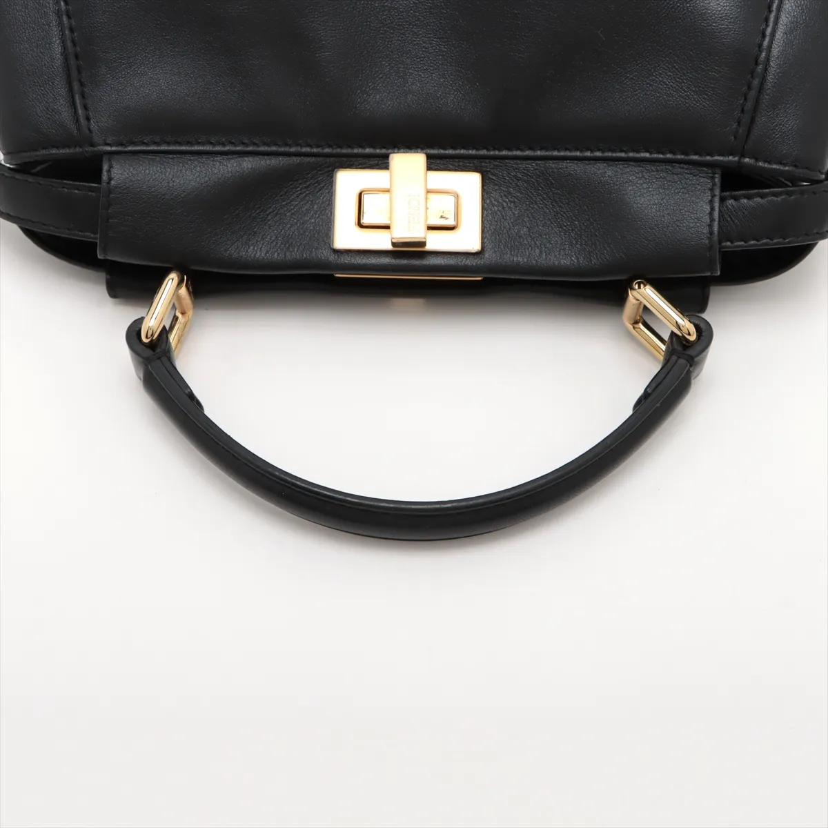 Mini Peekaboo Leather 2WAY Handbag Black 8BN244 — view 5