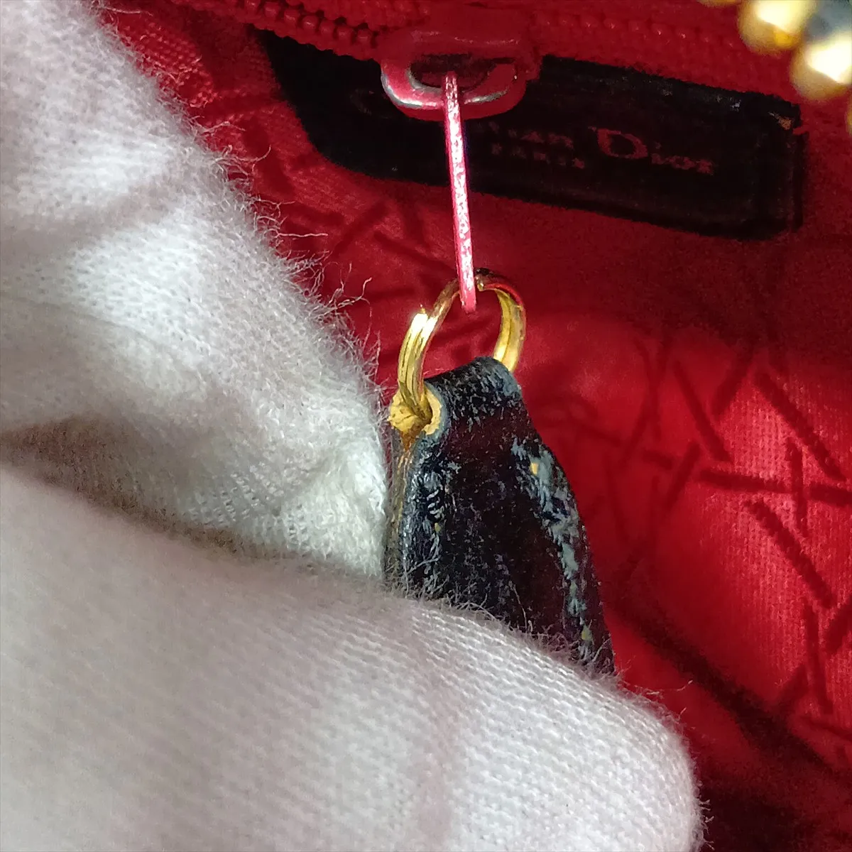 Cannage Lady Dior Leather Handbag, Black — view 14