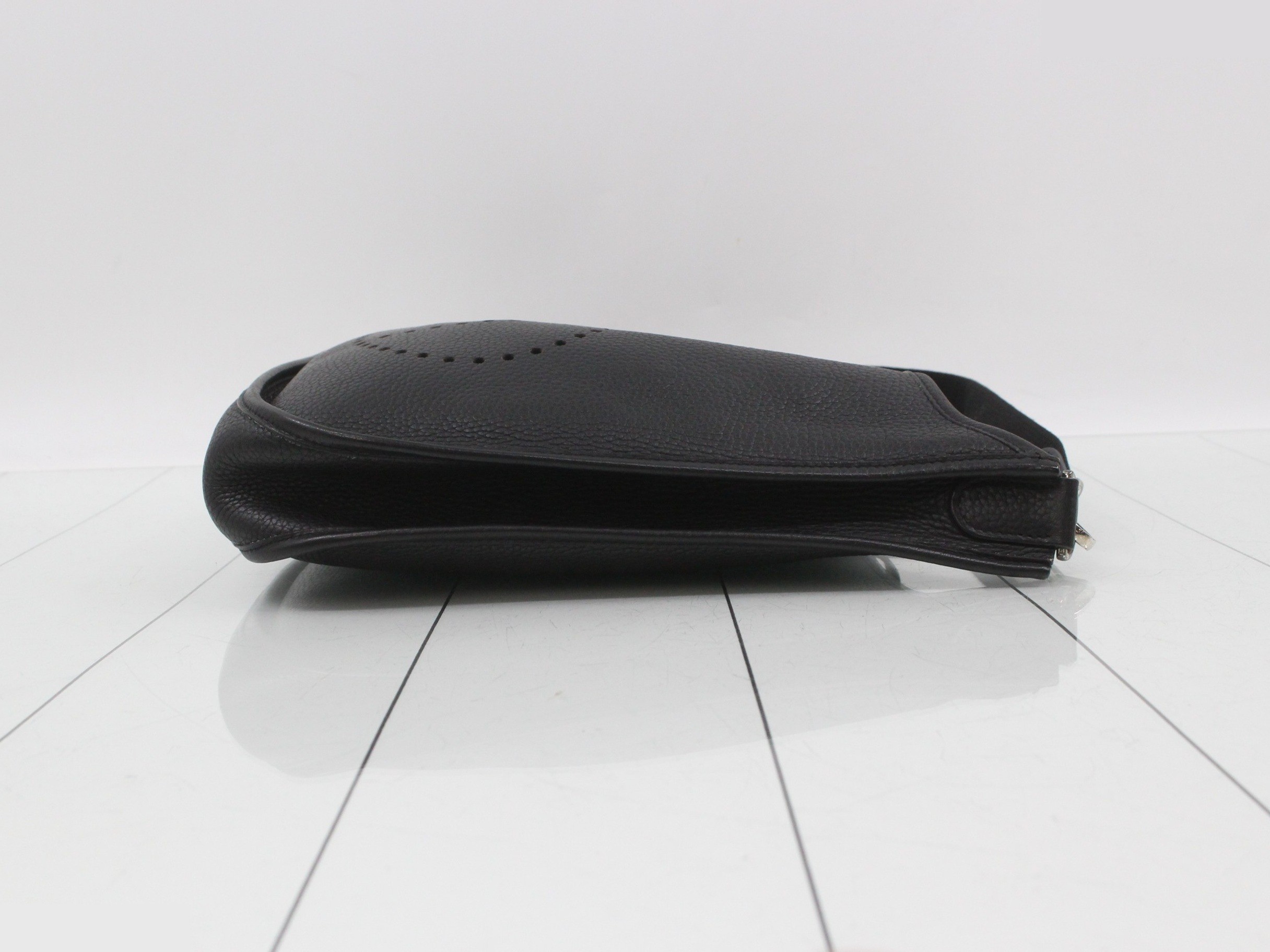 Evelyn Black Leather Shoulder Bag — view 3