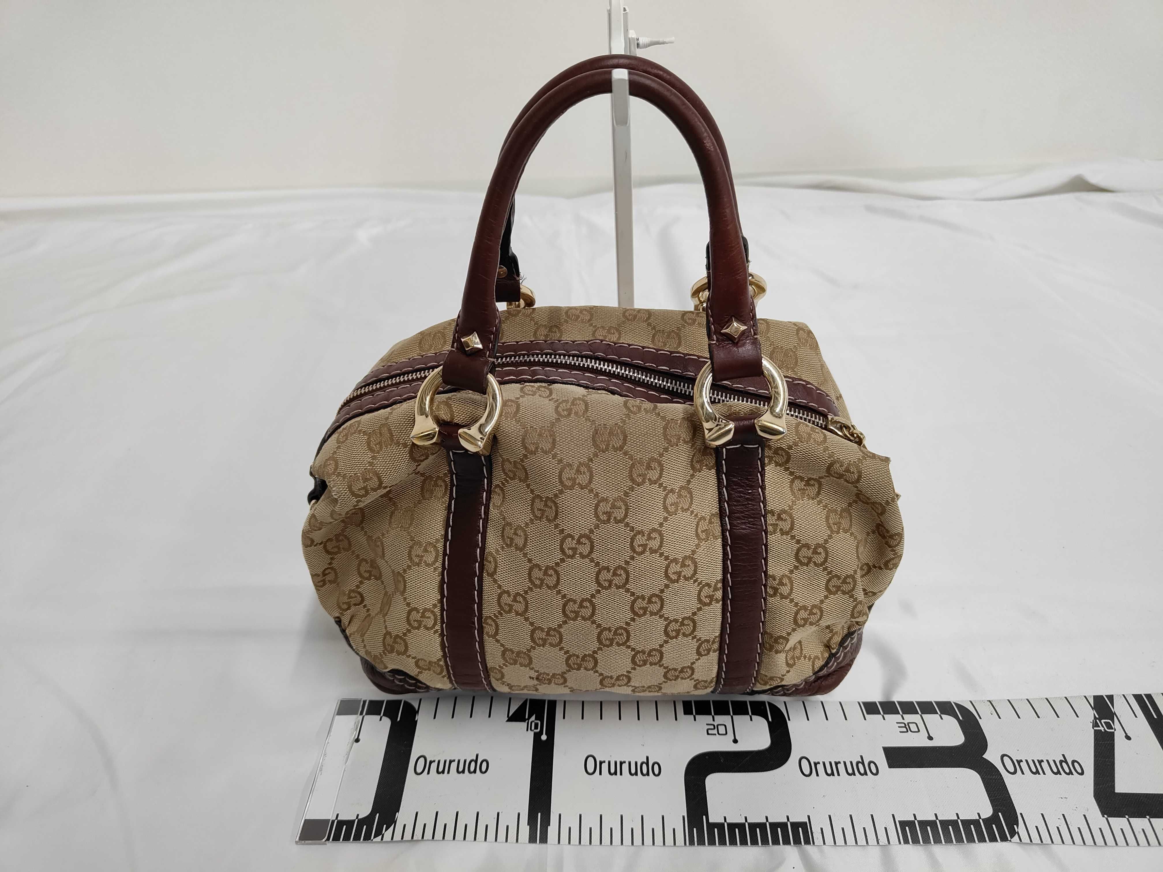 GG Canvas Nailhead Boston Bag Handbag