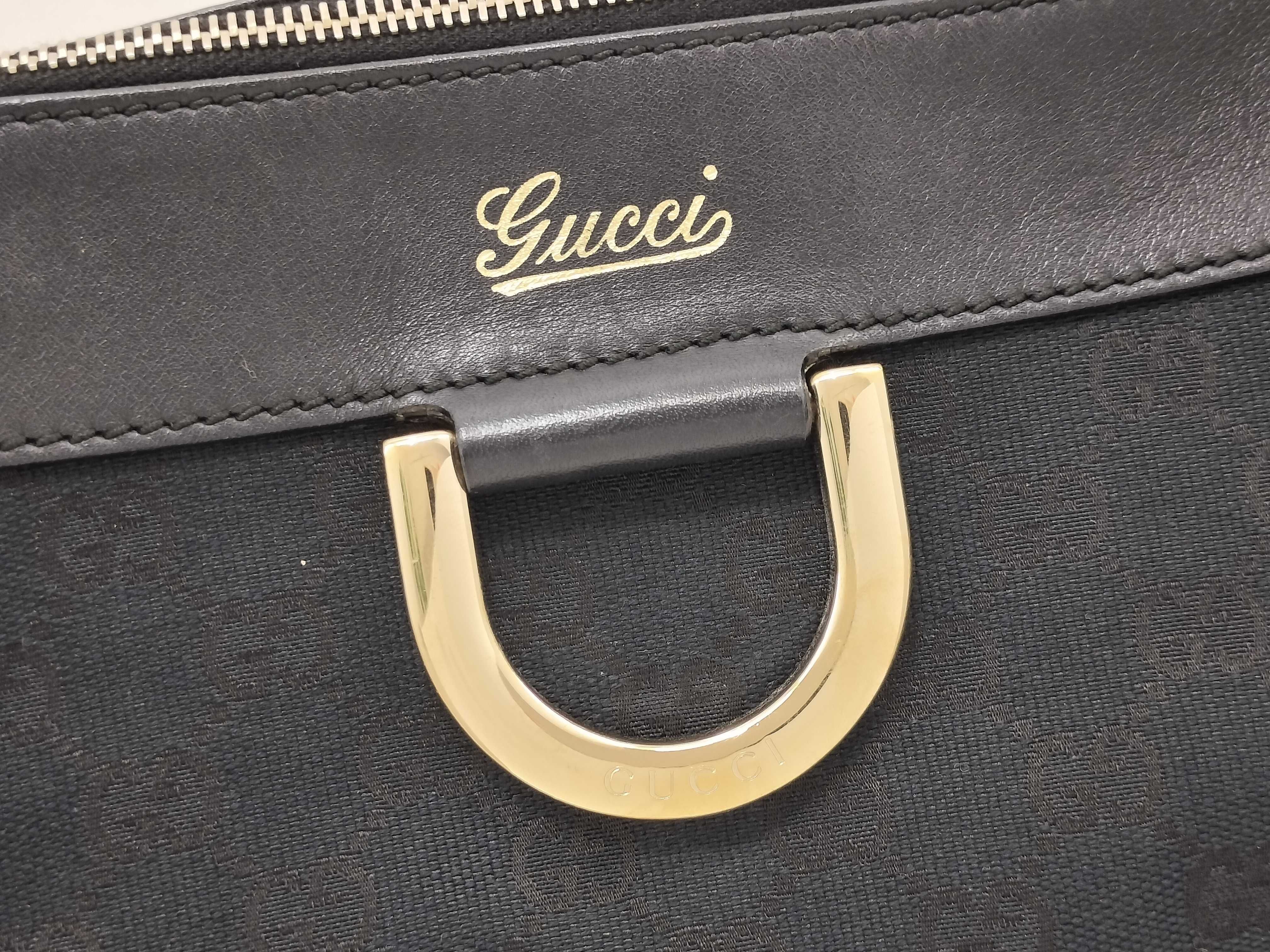 GG Canvas Gucci Abbey Tote Bag 189831 Black Tote Bag — view 4