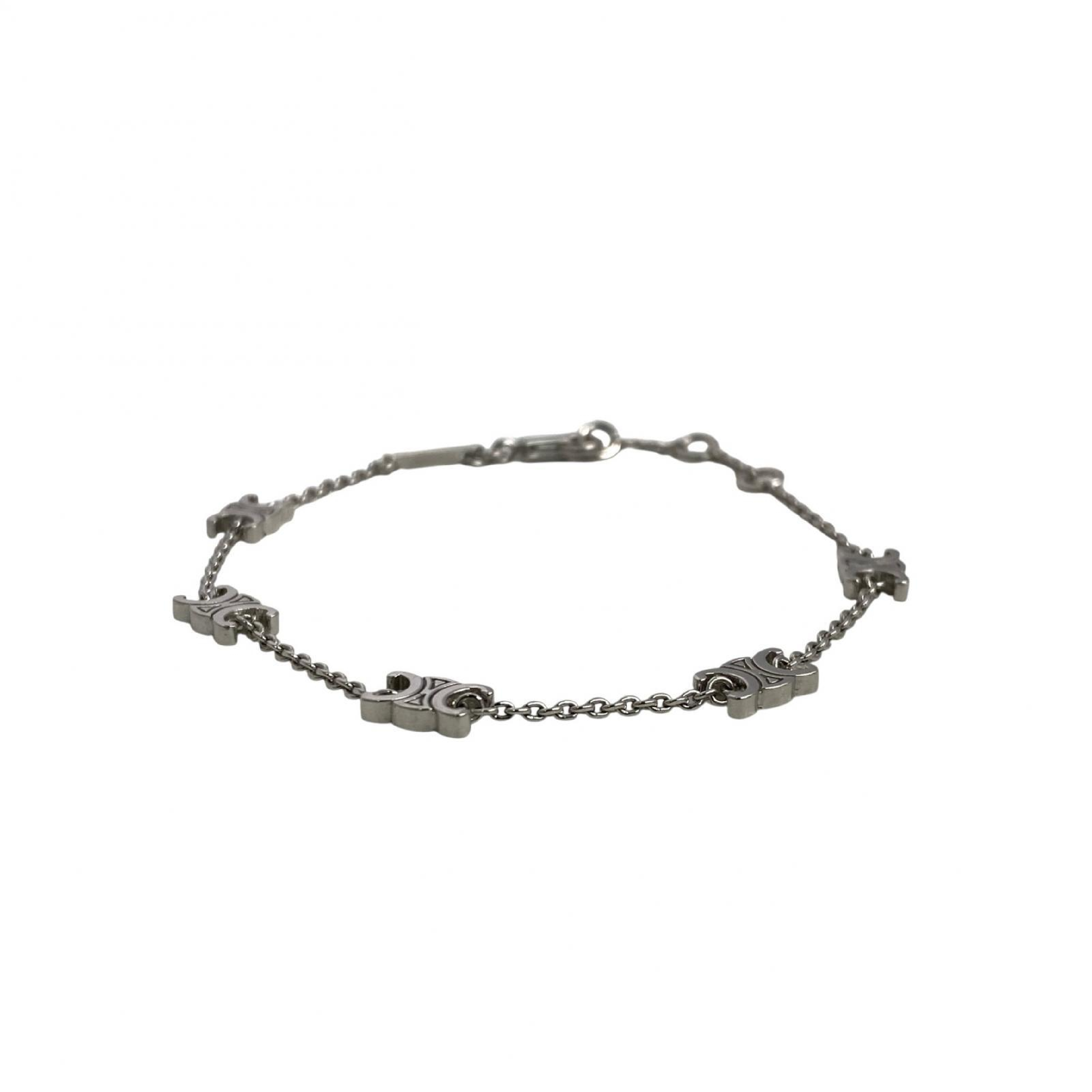 【*Shipped from: Hong Kong*】CELINE ( ) Silver Metal Triomphe Bracelet Bracelet/Bangle — view 4