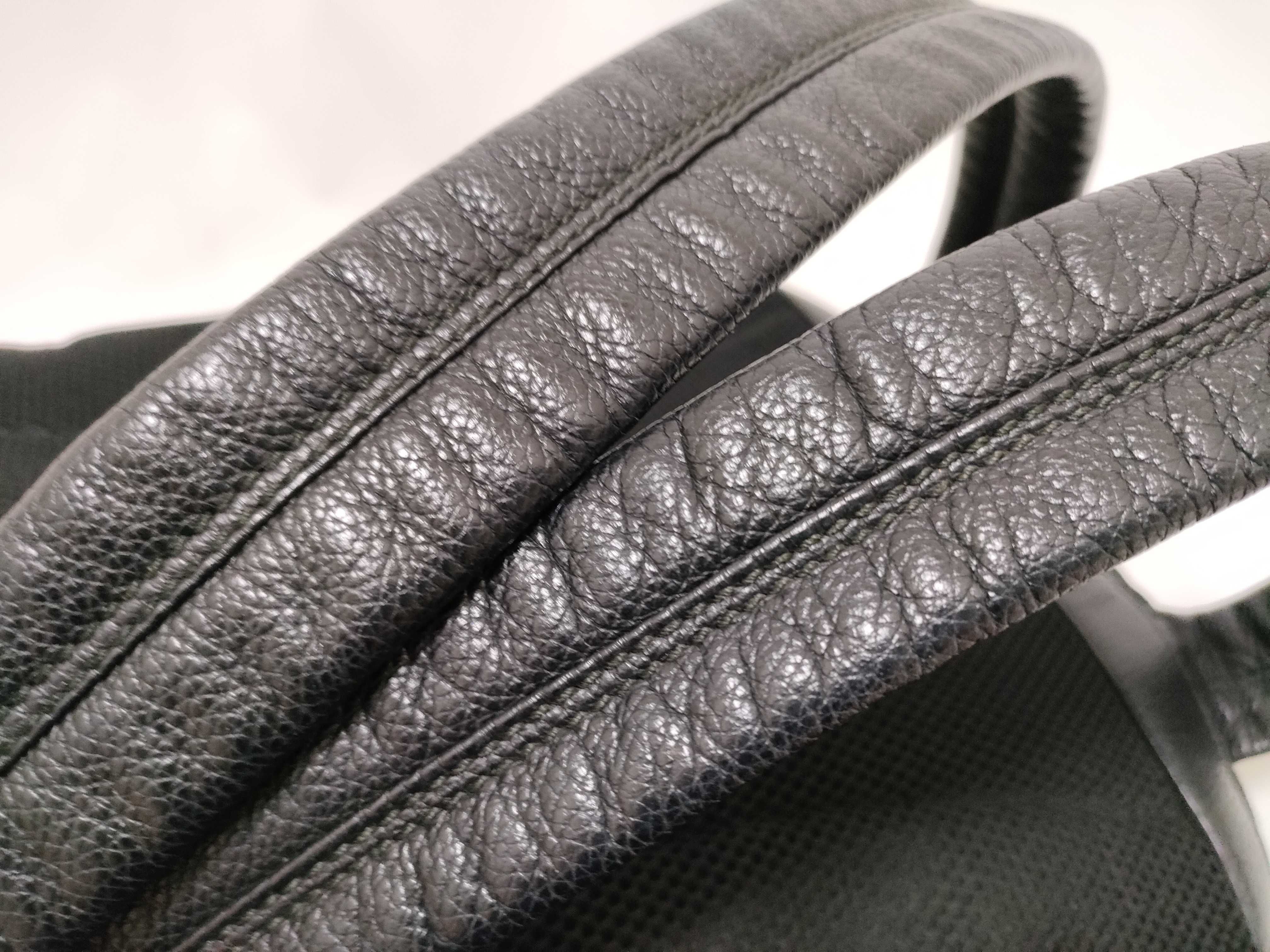 logo print leather backpack — view 4