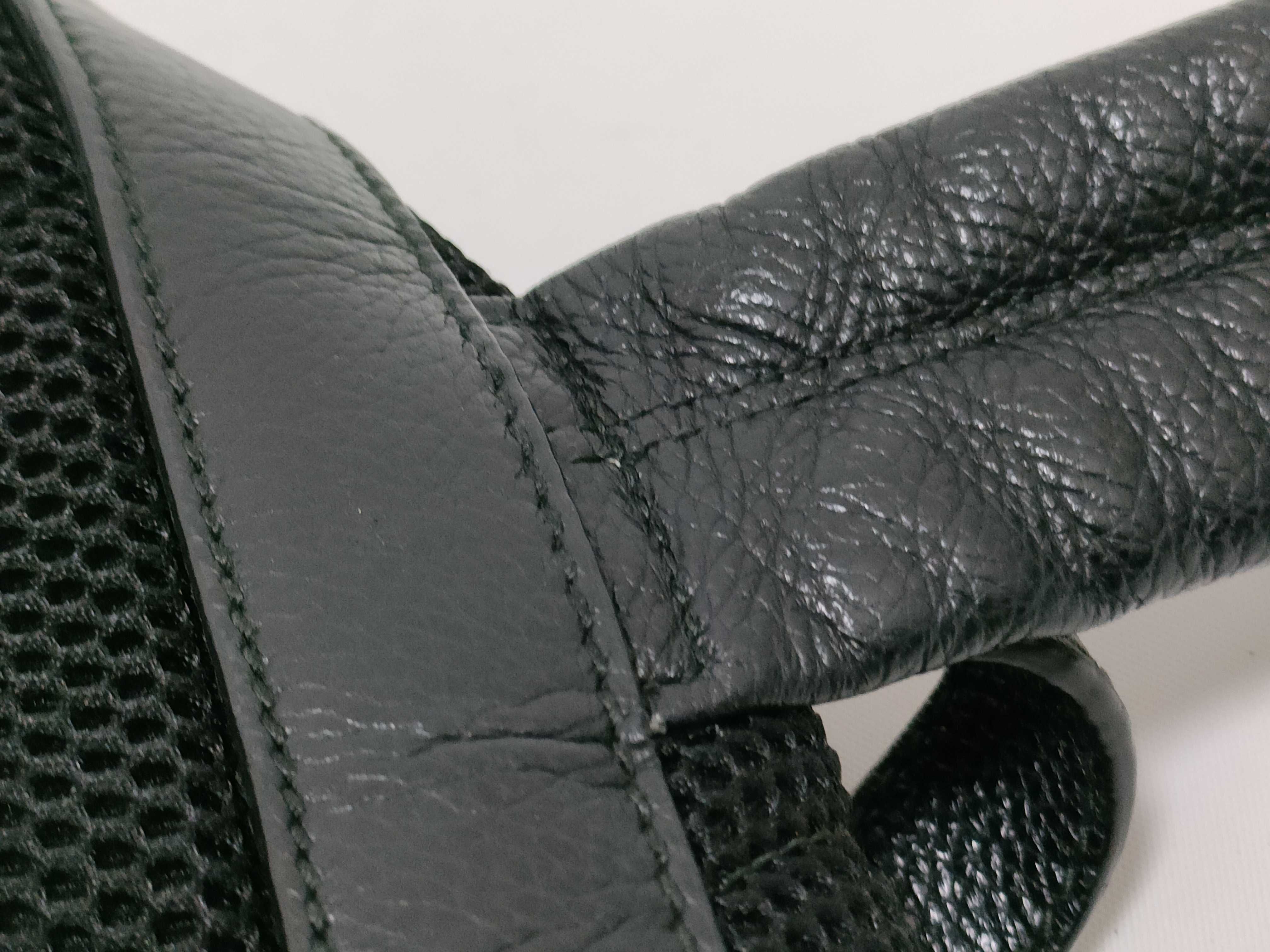 logo print leather backpack — view 5