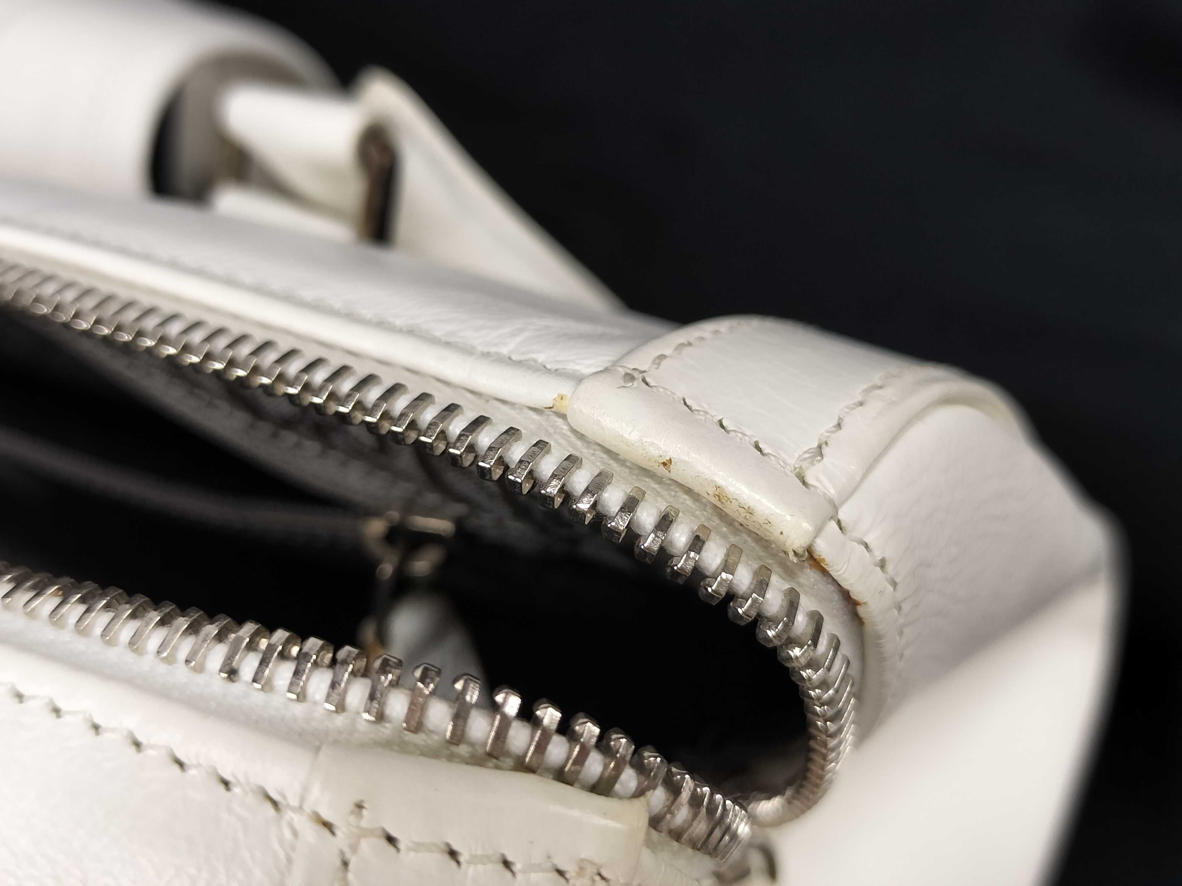 White Calfskin Handbag — view 14