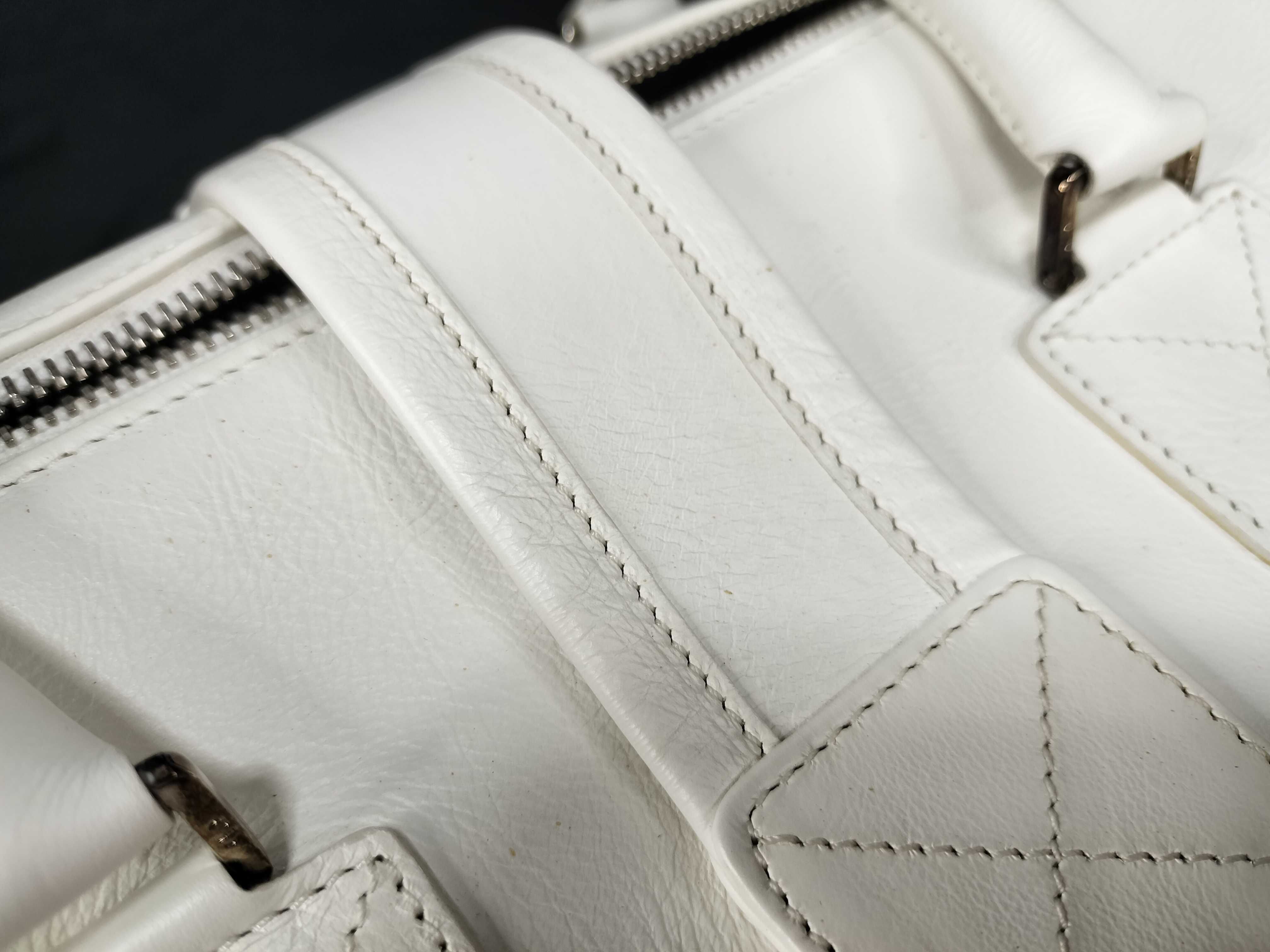 White Calfskin Handbag — view 15