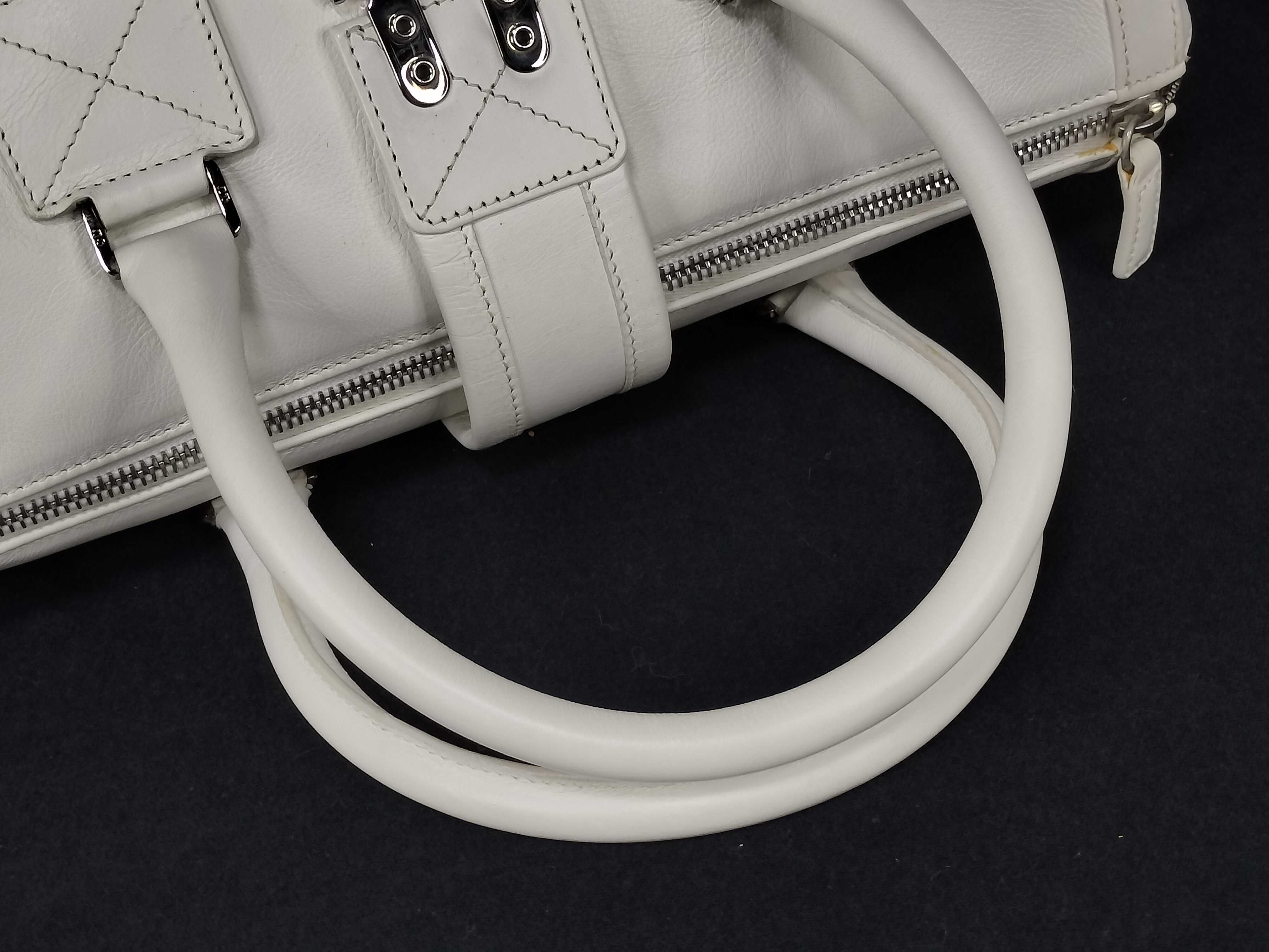 White Calfskin Handbag — view 3