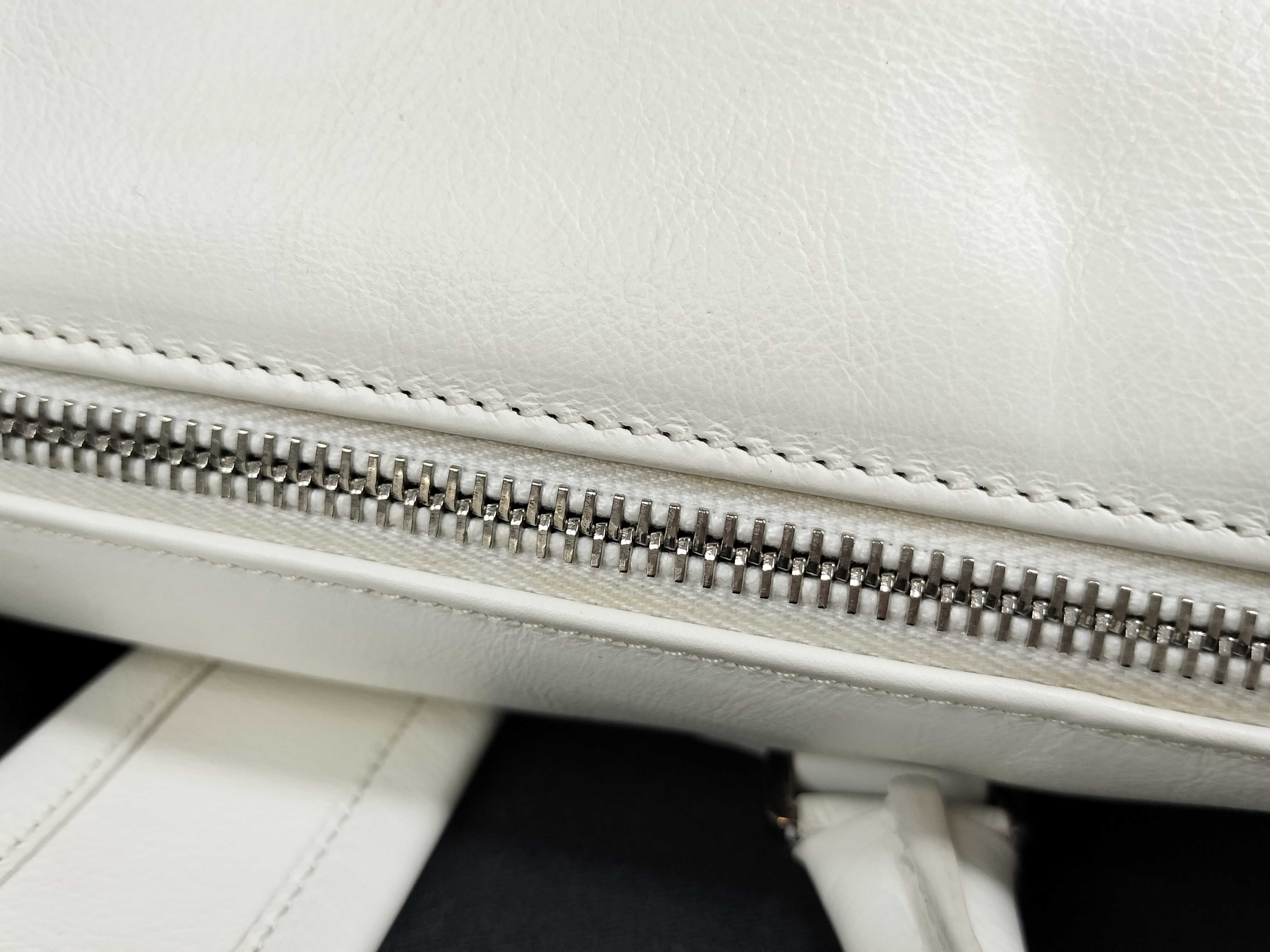 White Calfskin Handbag — view 6