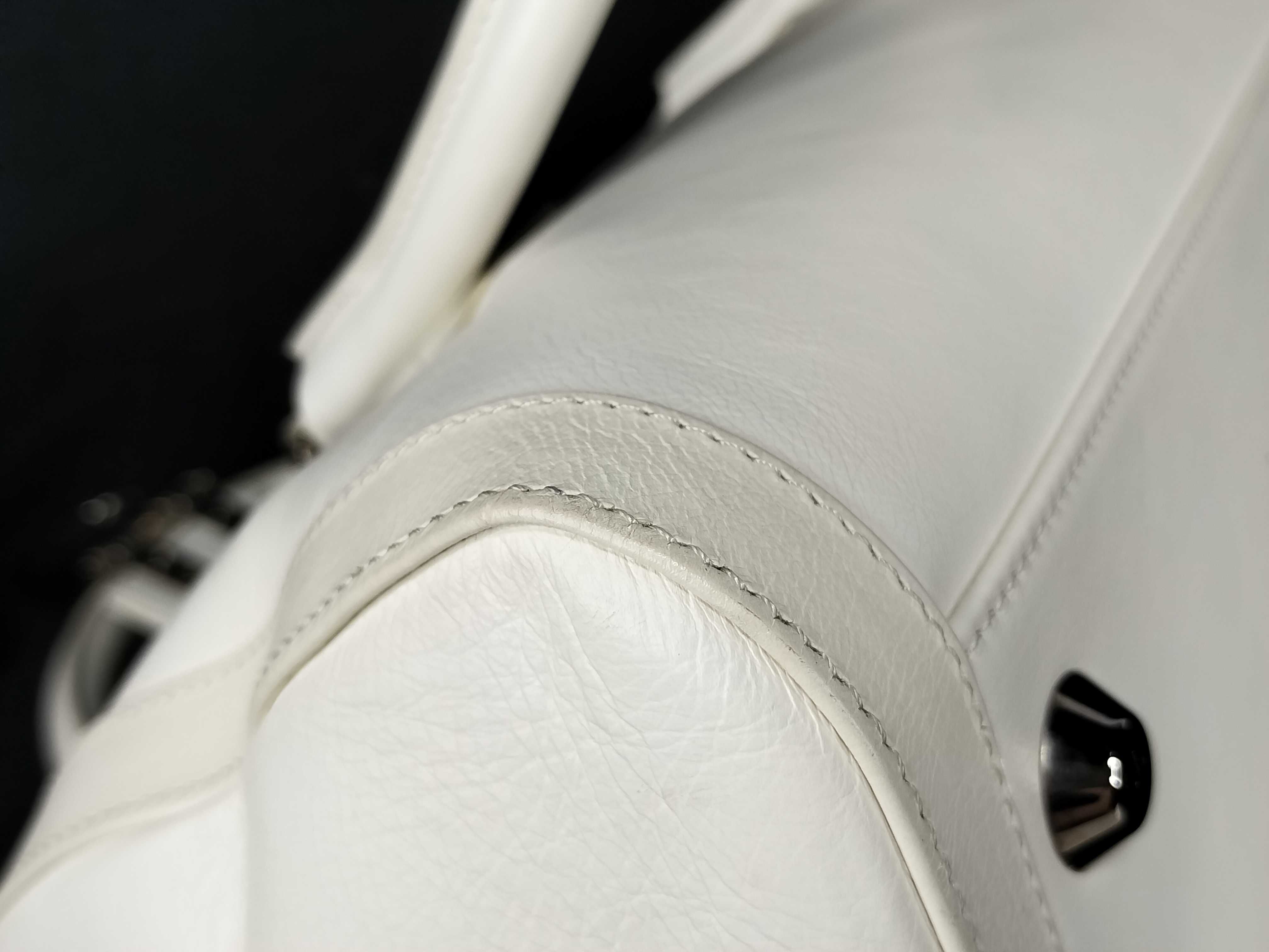 White Calfskin Handbag — view 7