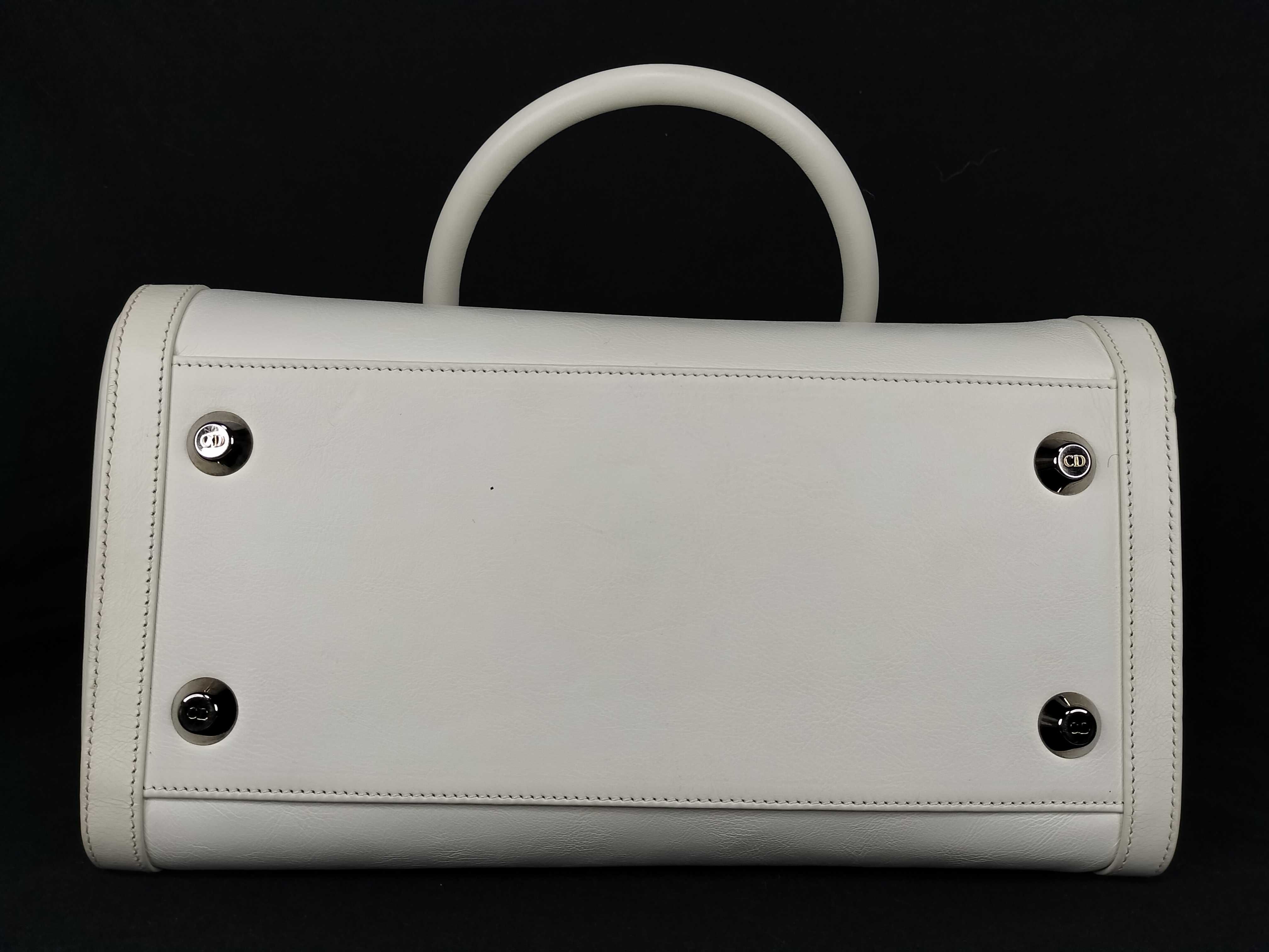 White Calfskin Handbag — view 8