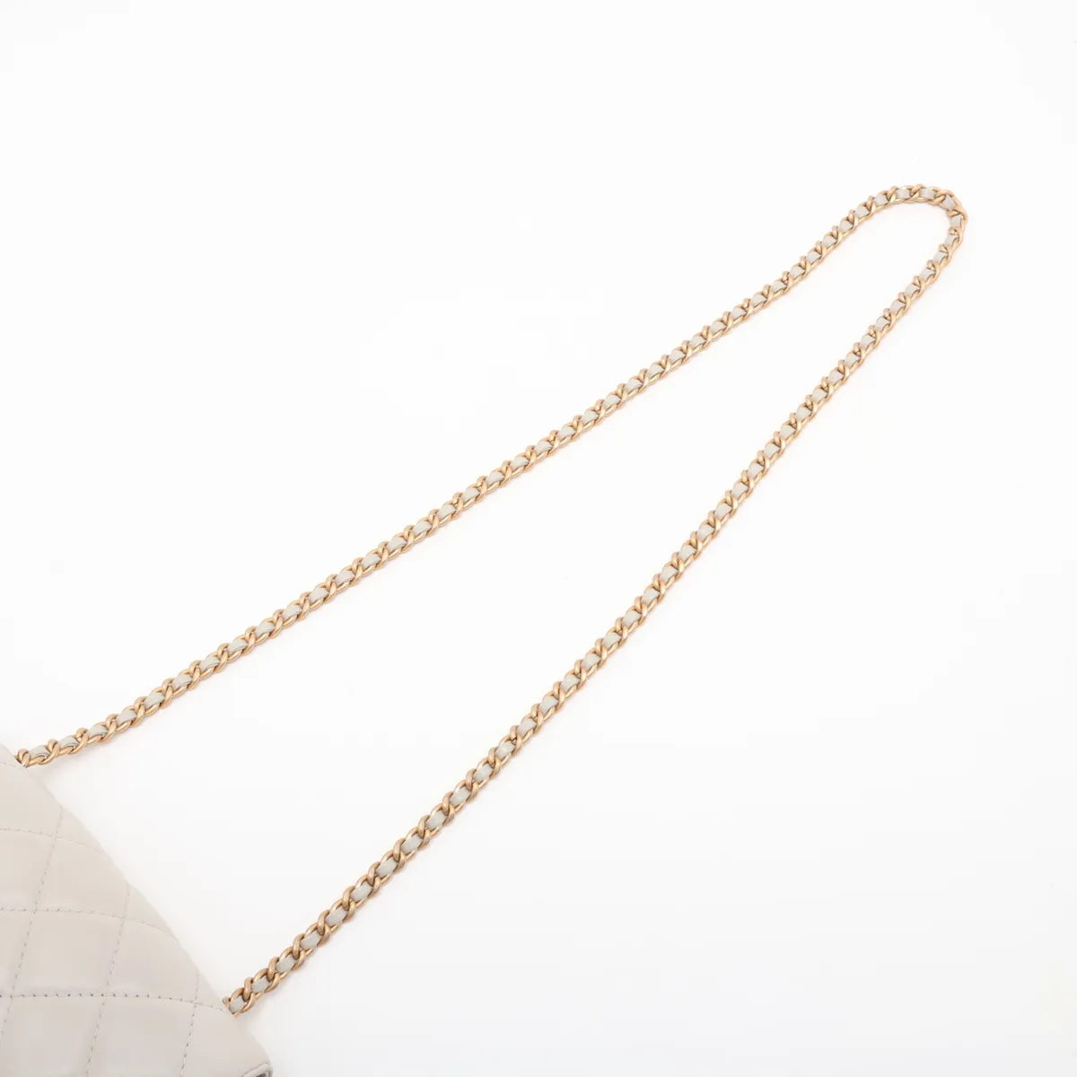 Mini Matelassé Lambskin Single Flap Single Chain Bag, Gray with Gold Hardware, TN2710LE, Random Plate — view 5