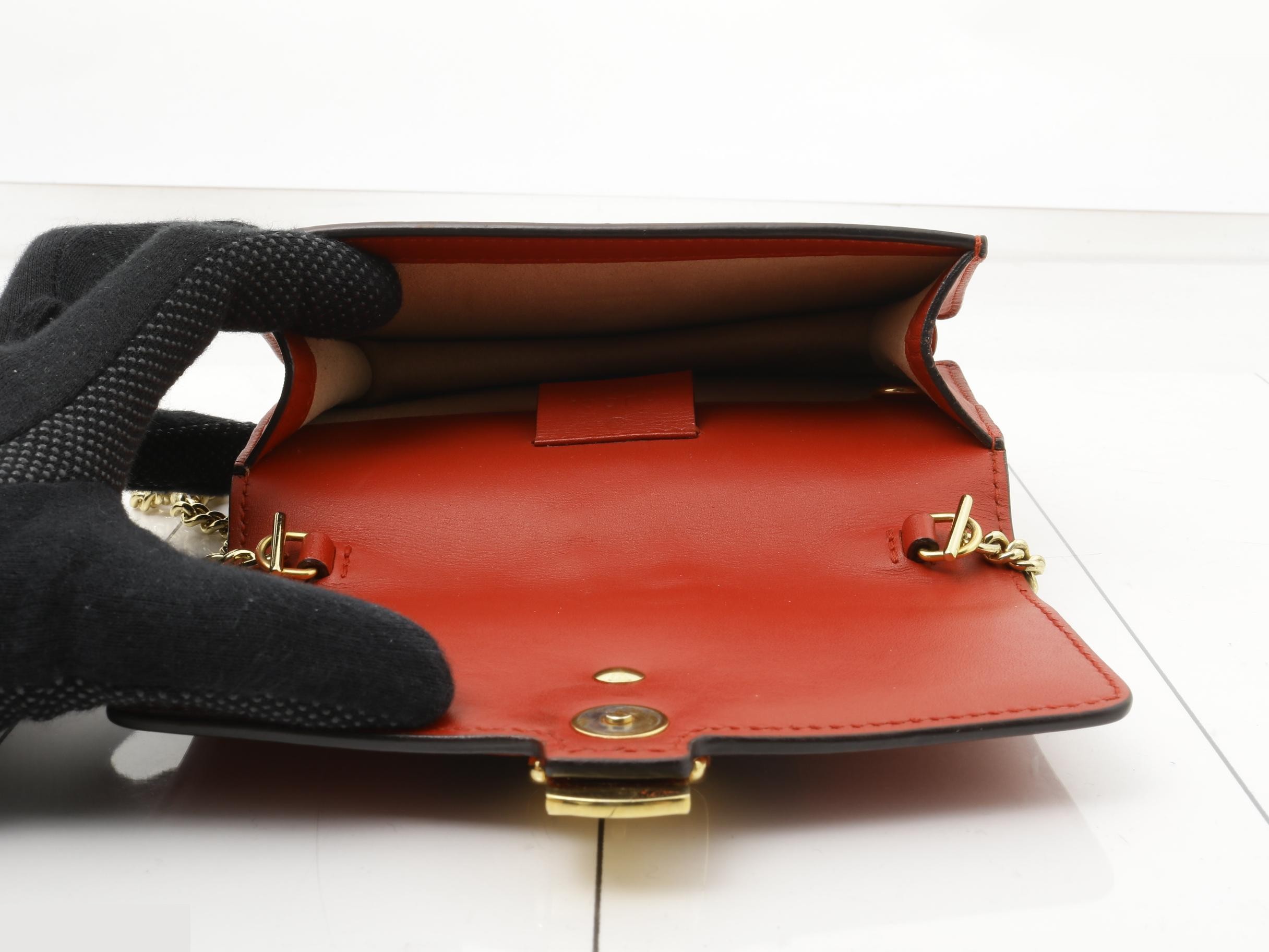 Sylvie Leather Chain Shoulder Bag — view 4