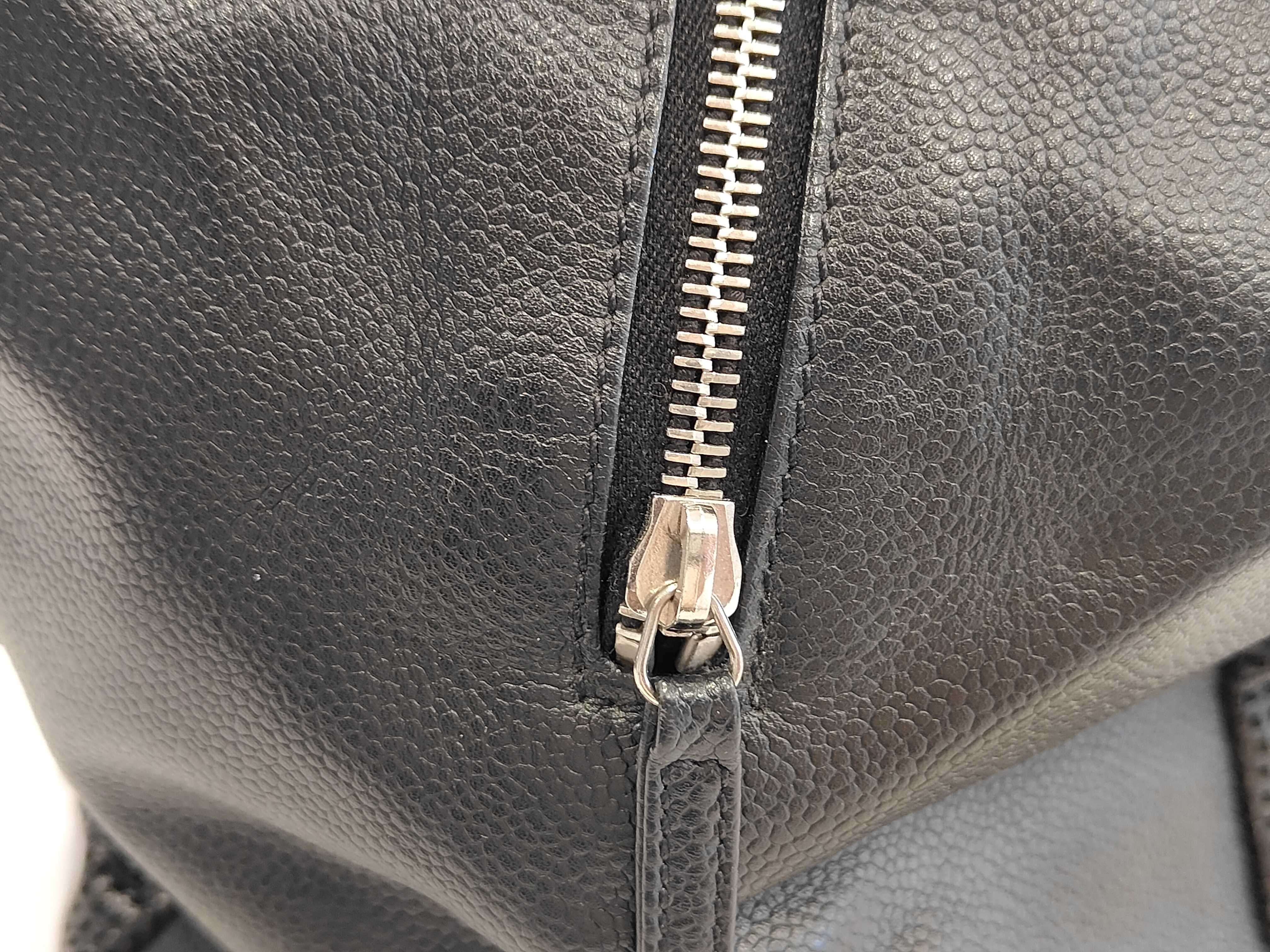Caviar Skin Perforated Mini Boston Bag / Coco Mark / Leather / Women's — view 9