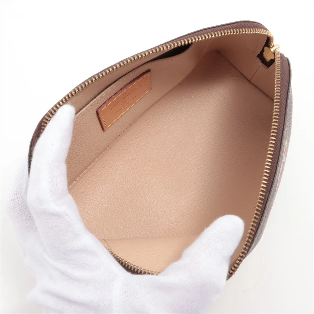 Monogram World Tour Pochette Cosmetic M41439 Serial Unknown Brown Pouch — view 3