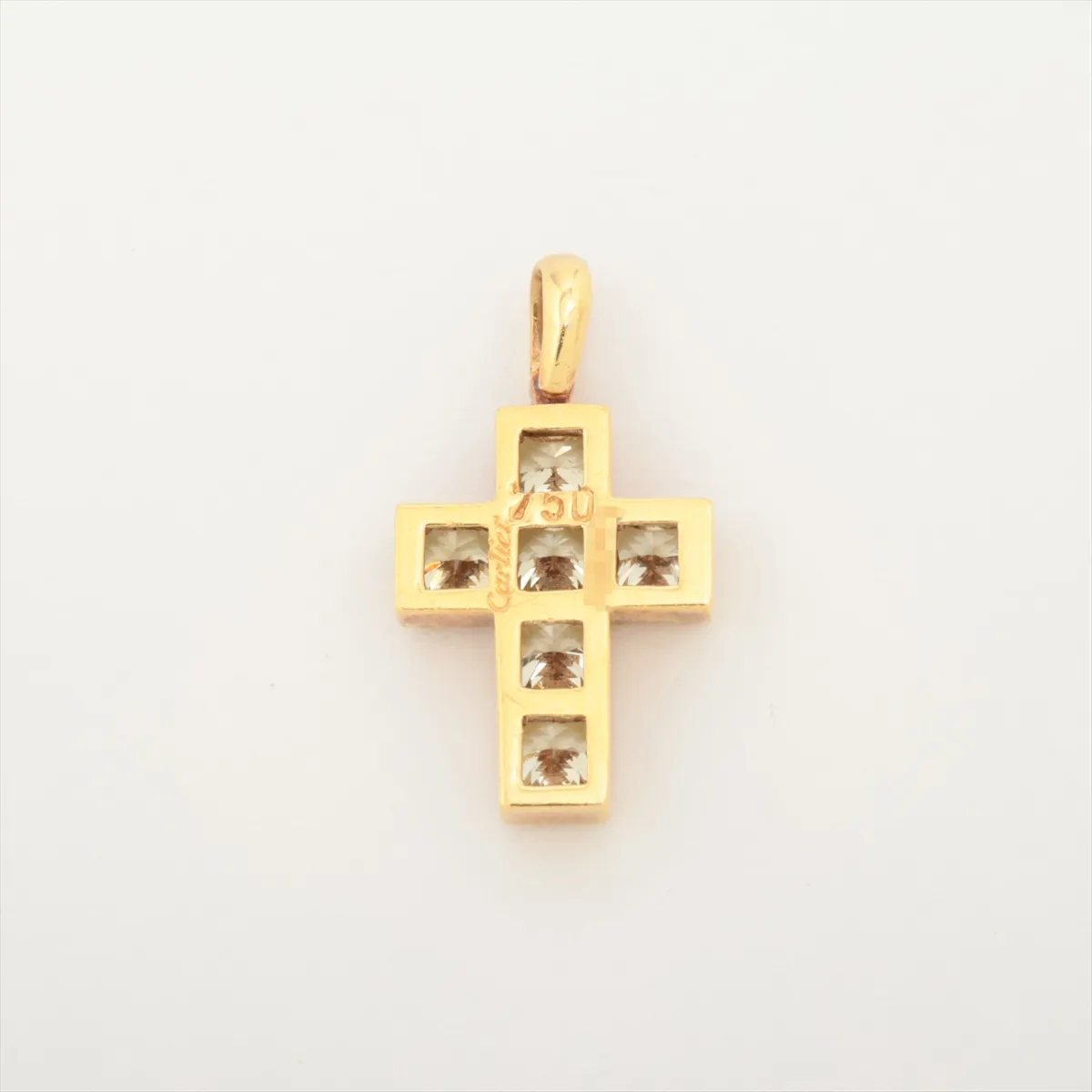 Cross Diamond Necklace Pendant, 750 (Yellow Gold), 0.8g, 888043 — view 2