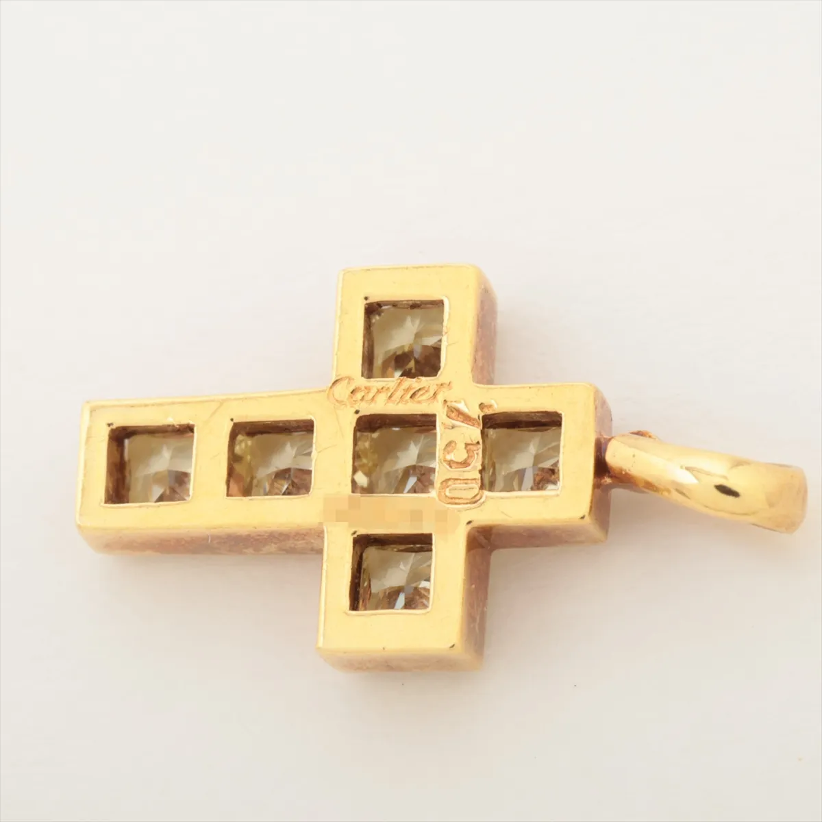 Cross Diamond Necklace Pendant, 750 (Yellow Gold), 0.8g, 888043 — view 3