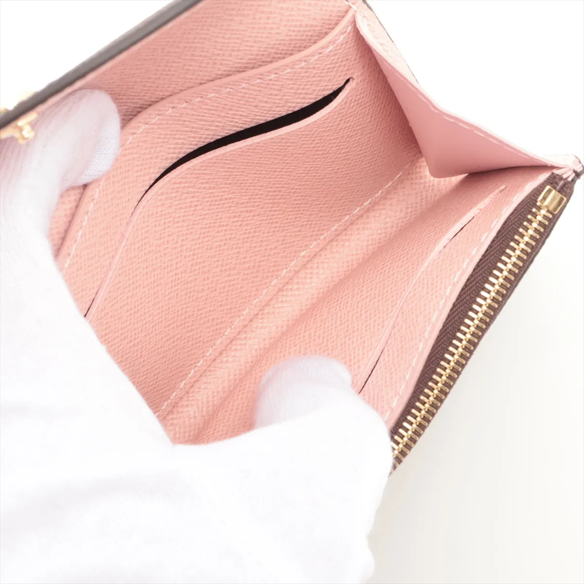 Monogram Portemonnaie Rosalie M62361 Rose Ballerine Coin Case (RFID detected) — view 5