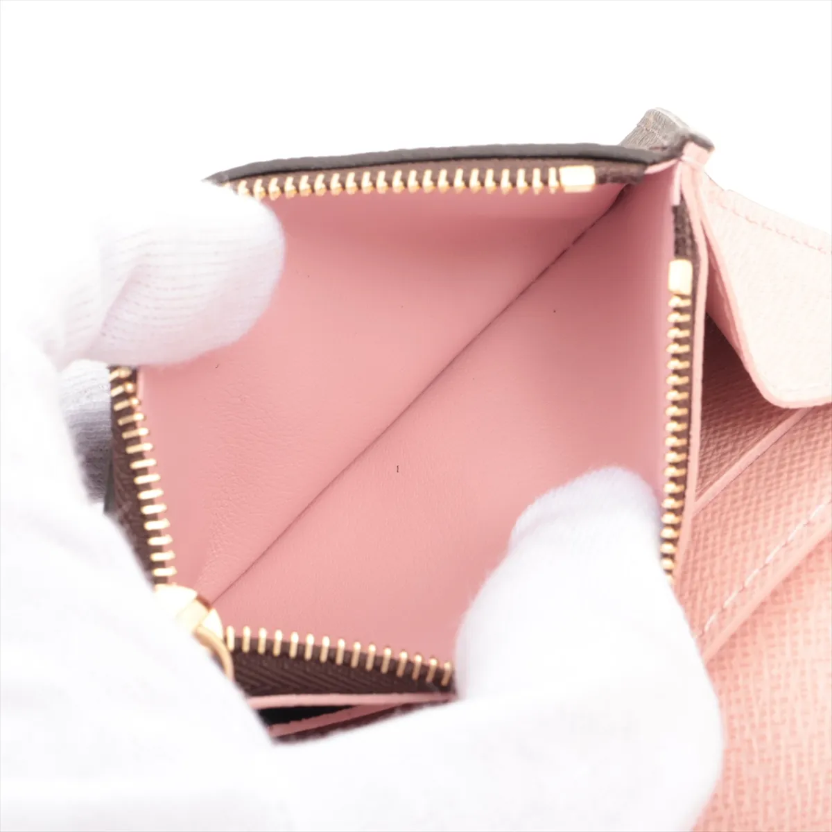 Monogram Portemonnaie Rosalie M62361 Rose Ballerine Coin Case (RFID detected) — view 6